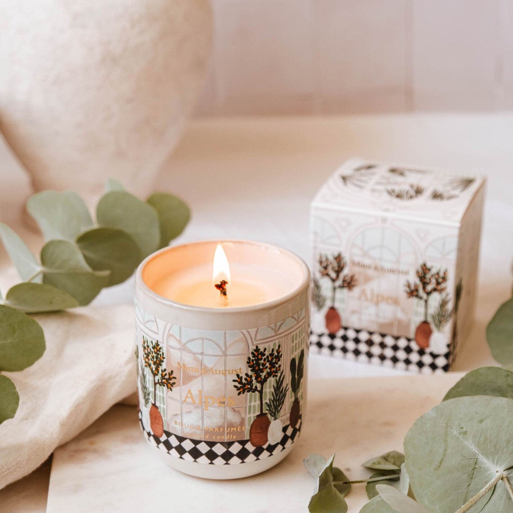 Mimi & August Bougie réutilisable 8oz - Alpes