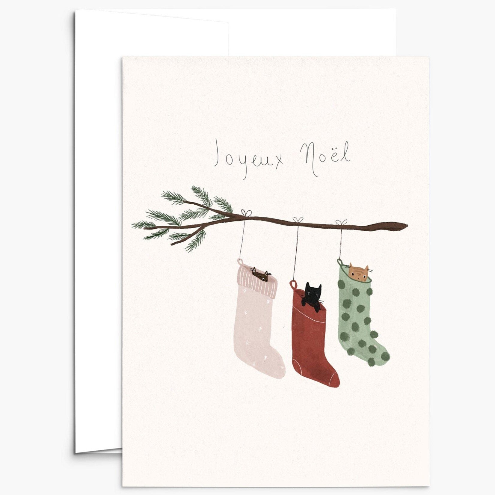 Mimi & August Carte de voeux - Joyeux Noël Chaussettes