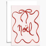 Mimi & August Carte de voeux avec noeud Noël