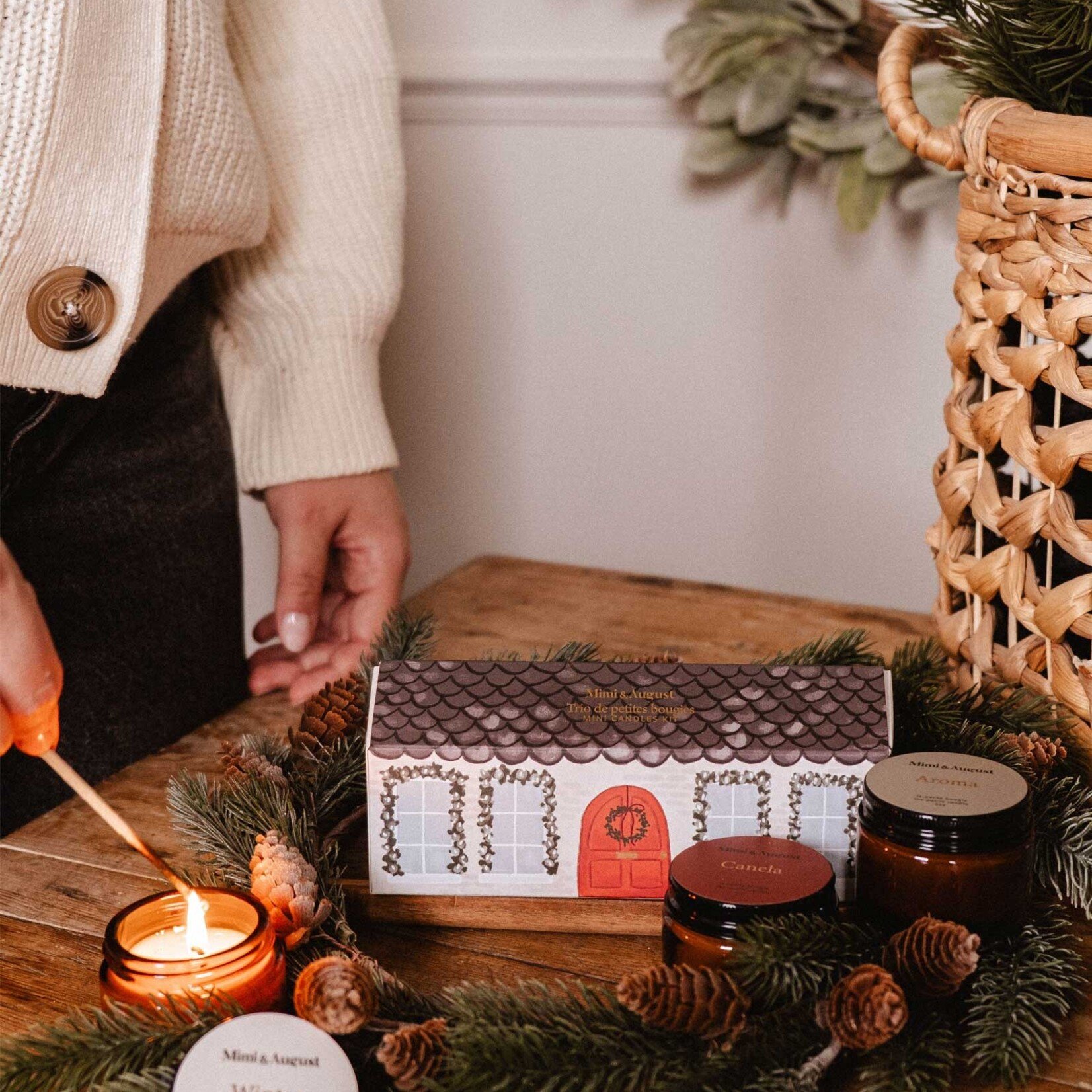 Mimi & August La petite boîte de Noël (Bougie)