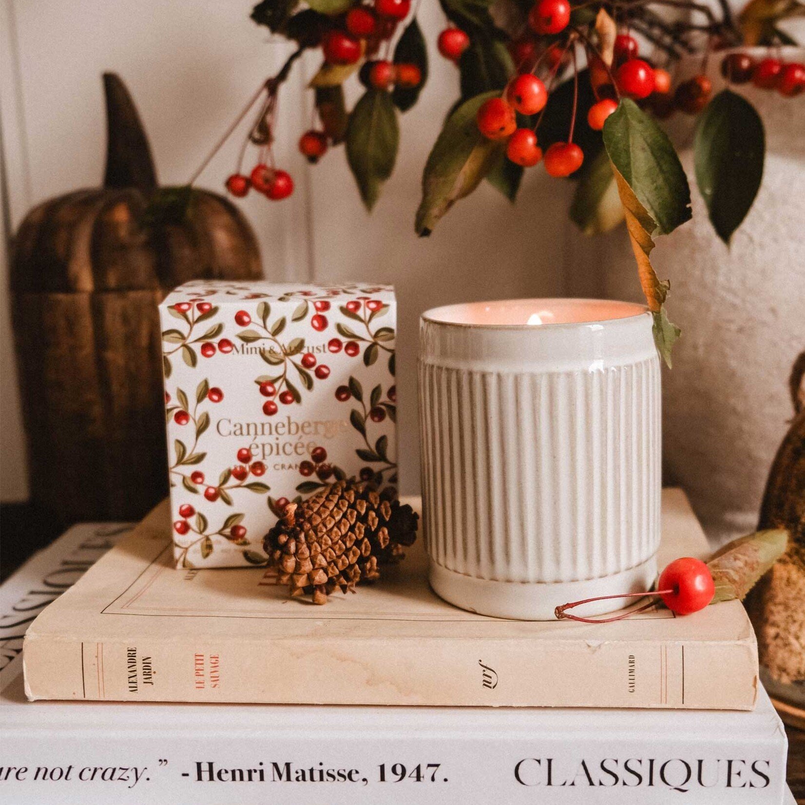 Mimi & August Bougie 8oz - Canneberge épicée