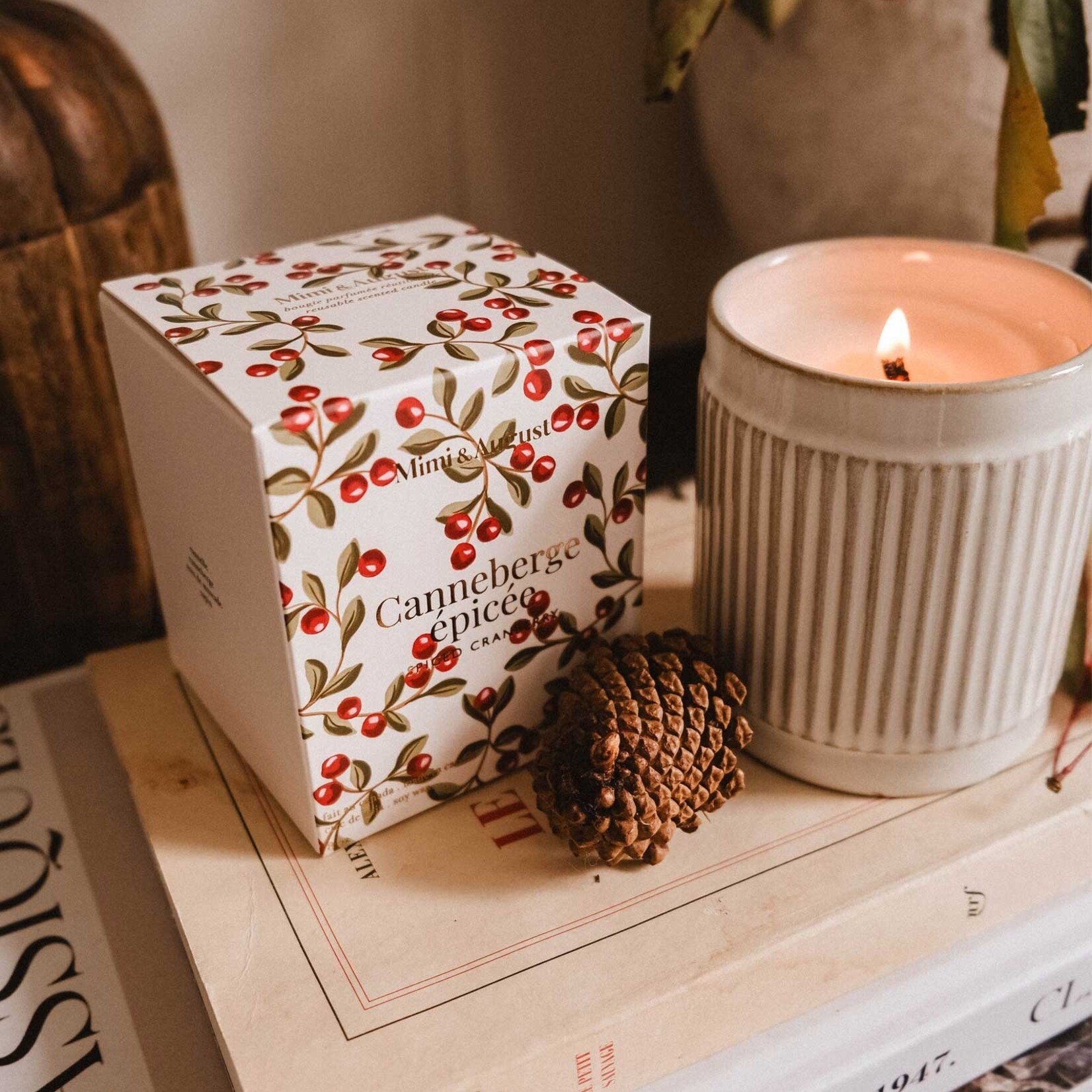 Mimi & August Bougie 8oz - Canneberge épicée
