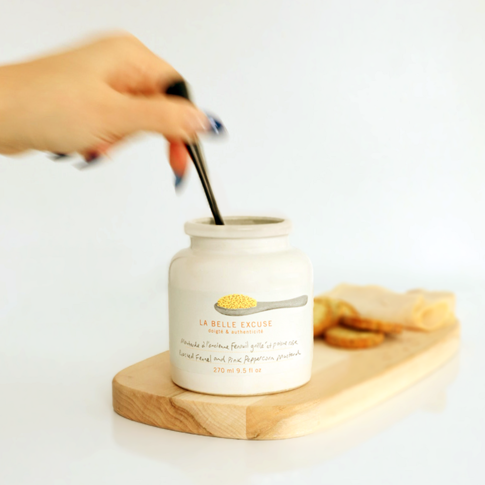 La Belle Excuse Moutarde a l`ancienne -  Fenouil grille et poivre rose