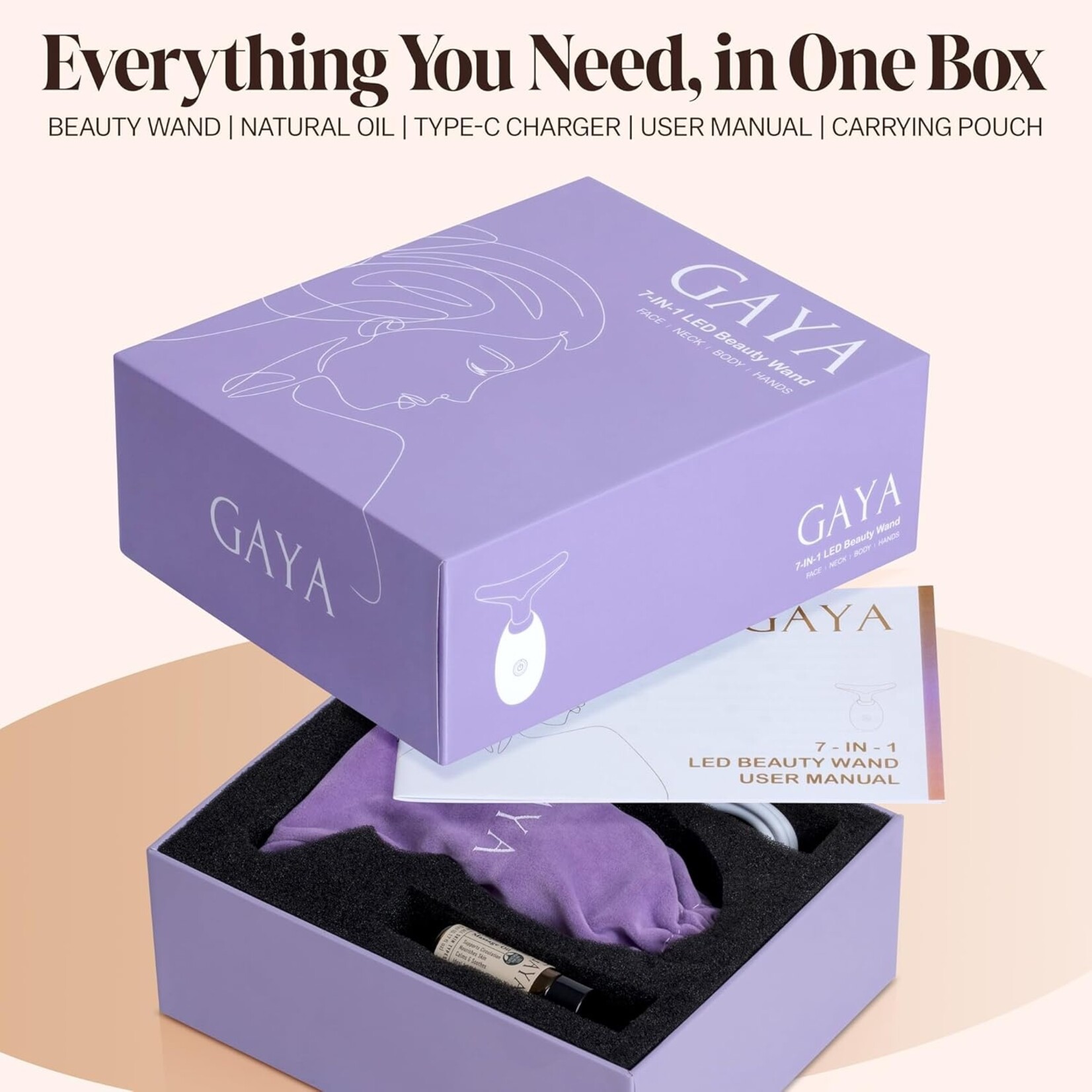 GAYA Thérapie par la lumière rouge 7 en 1 - Baguette de beauté - Lifter Eclat & Lissage