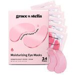 Grace & Stella Patchs hydratants rose pour les yeux individuelle