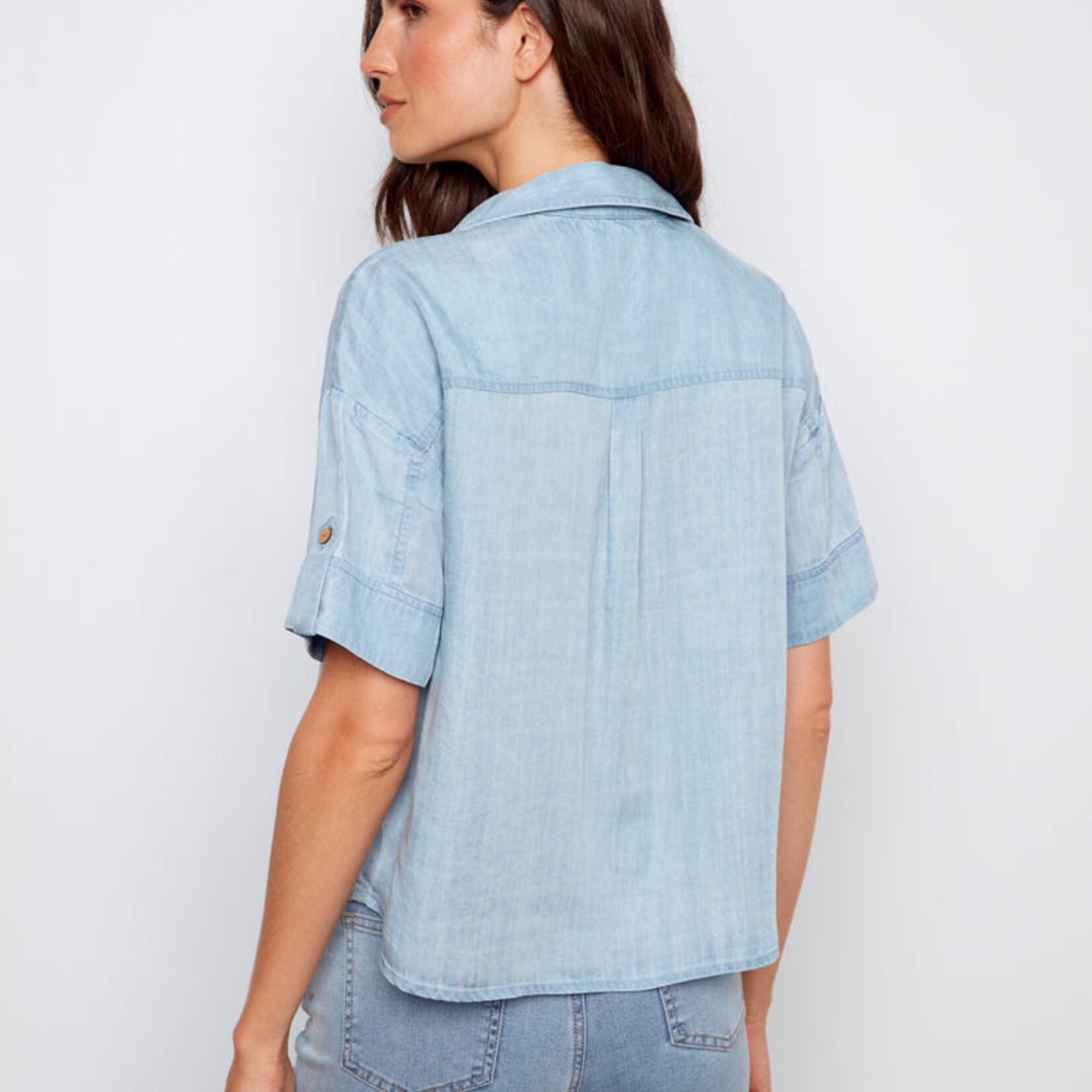 Charlie B Haut C4688 en Tencel - Bleu pale