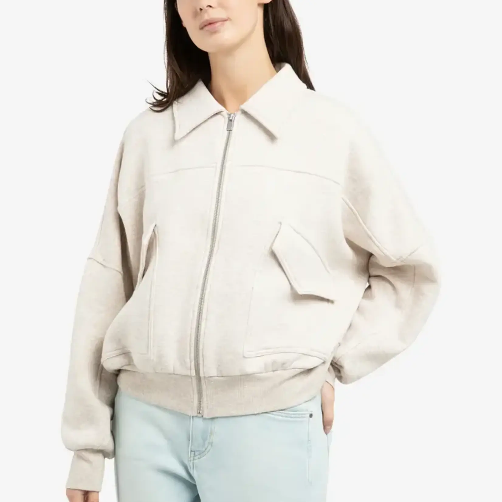 Yaya Sweat à capuche avec poche - Slate Grey Melange