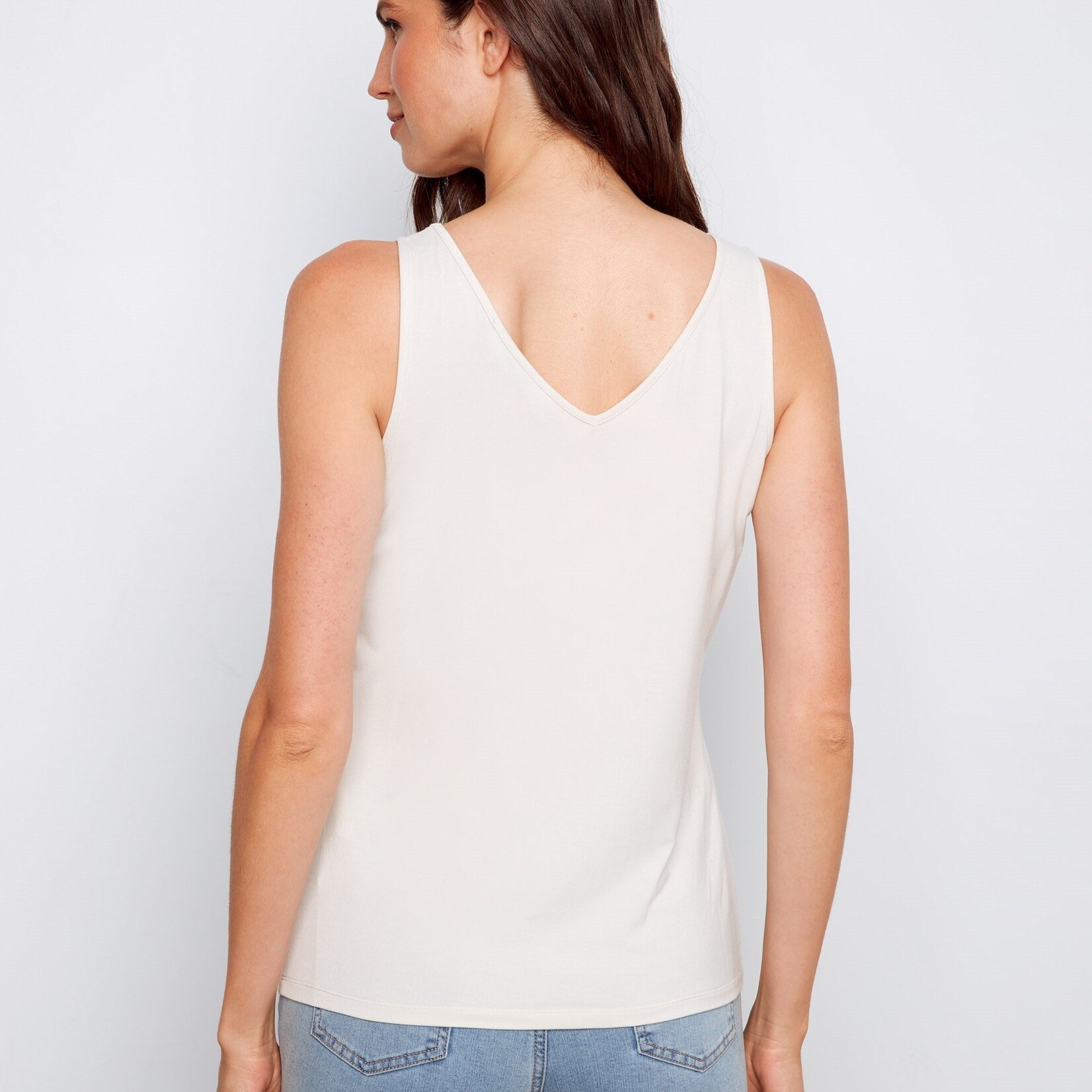 Charlie B Camisole C1243W réversible en bambou - Greige