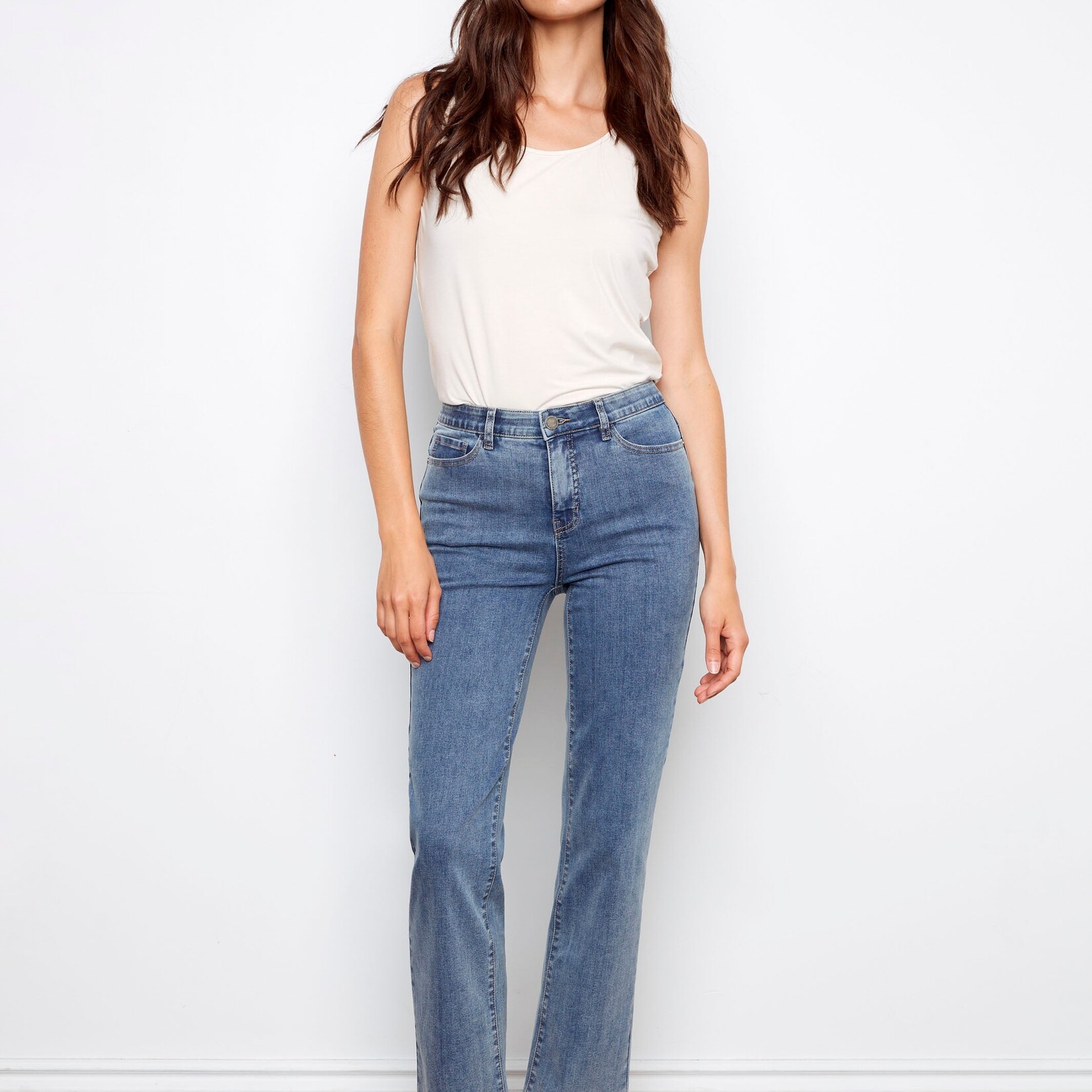 Charlie B Jean C5584J à jambe droite Charlotte - Bleu moyen