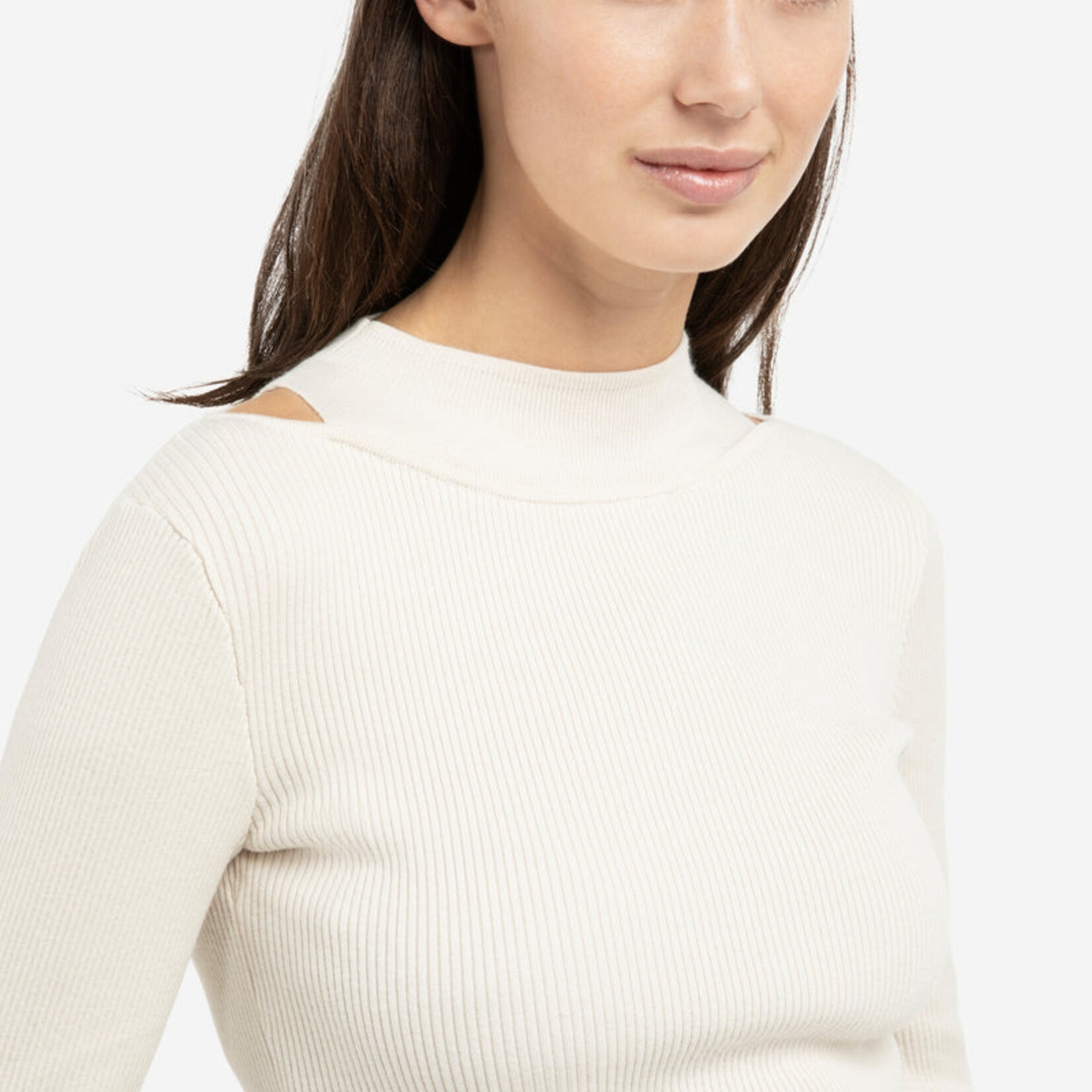 Yaya Top à faux col - Kit Beige