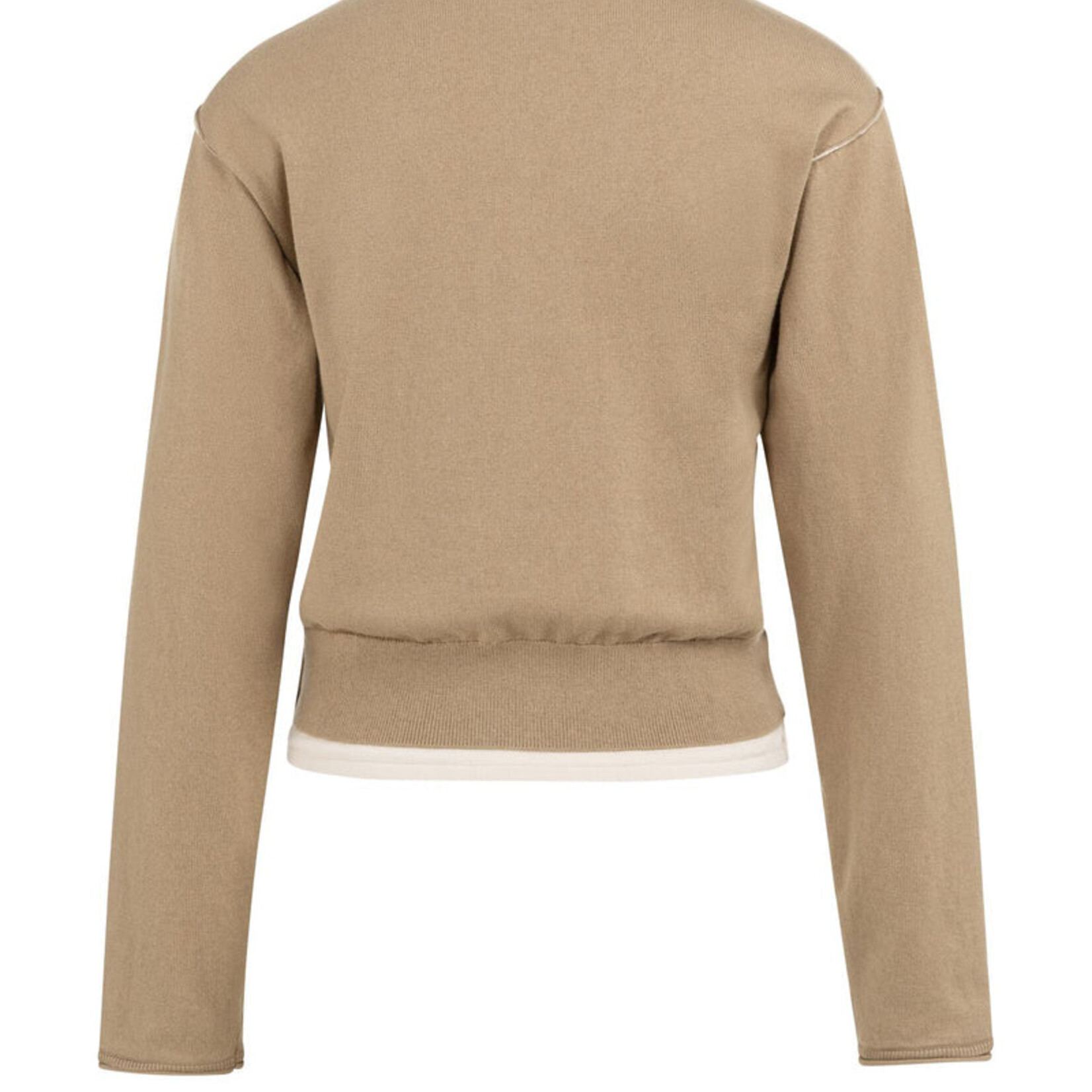 Yaya Chandail double épaisseur avec bouton - Khaki Green