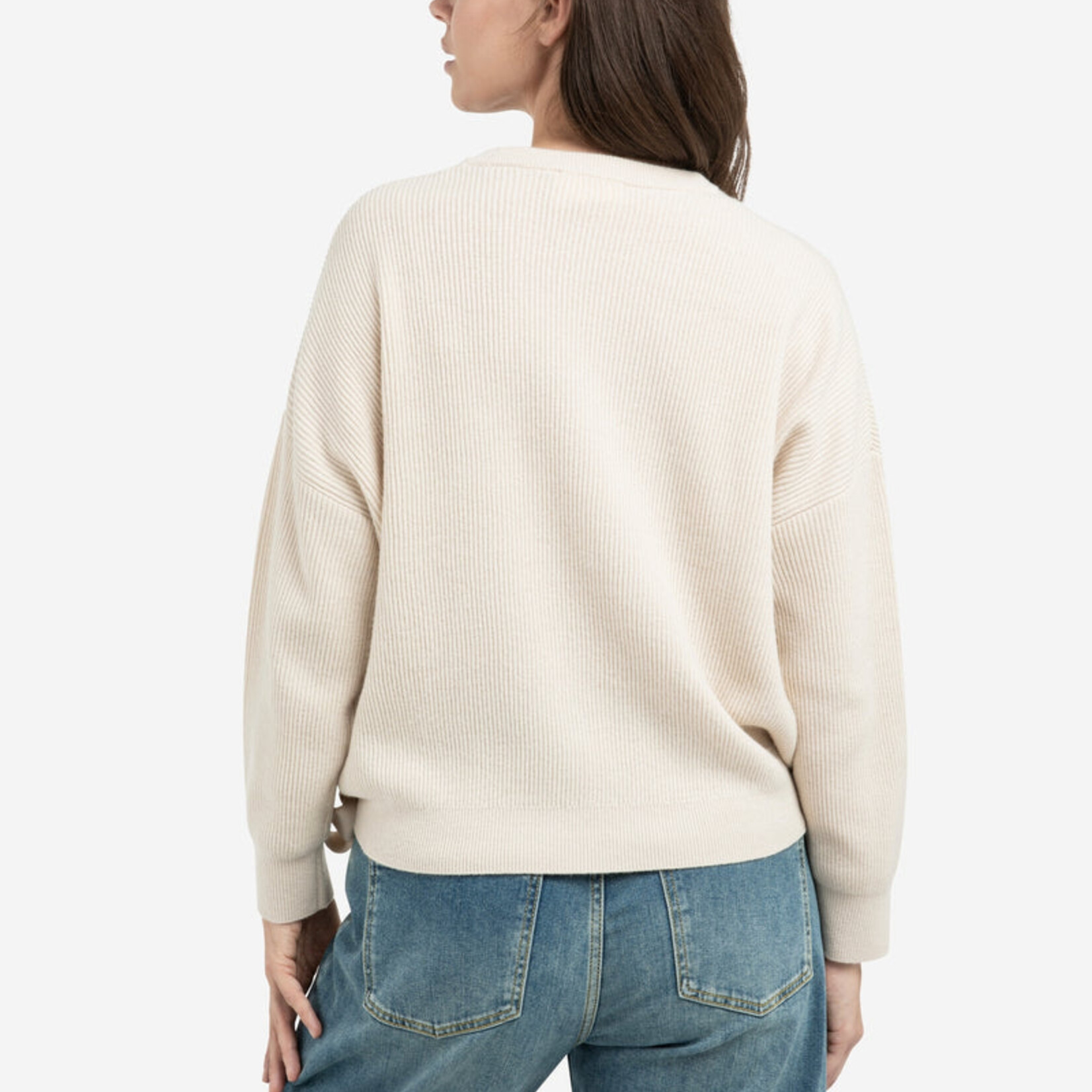 Yaya Pull Rosa tricoté avec cordons - Kit Beige Melange