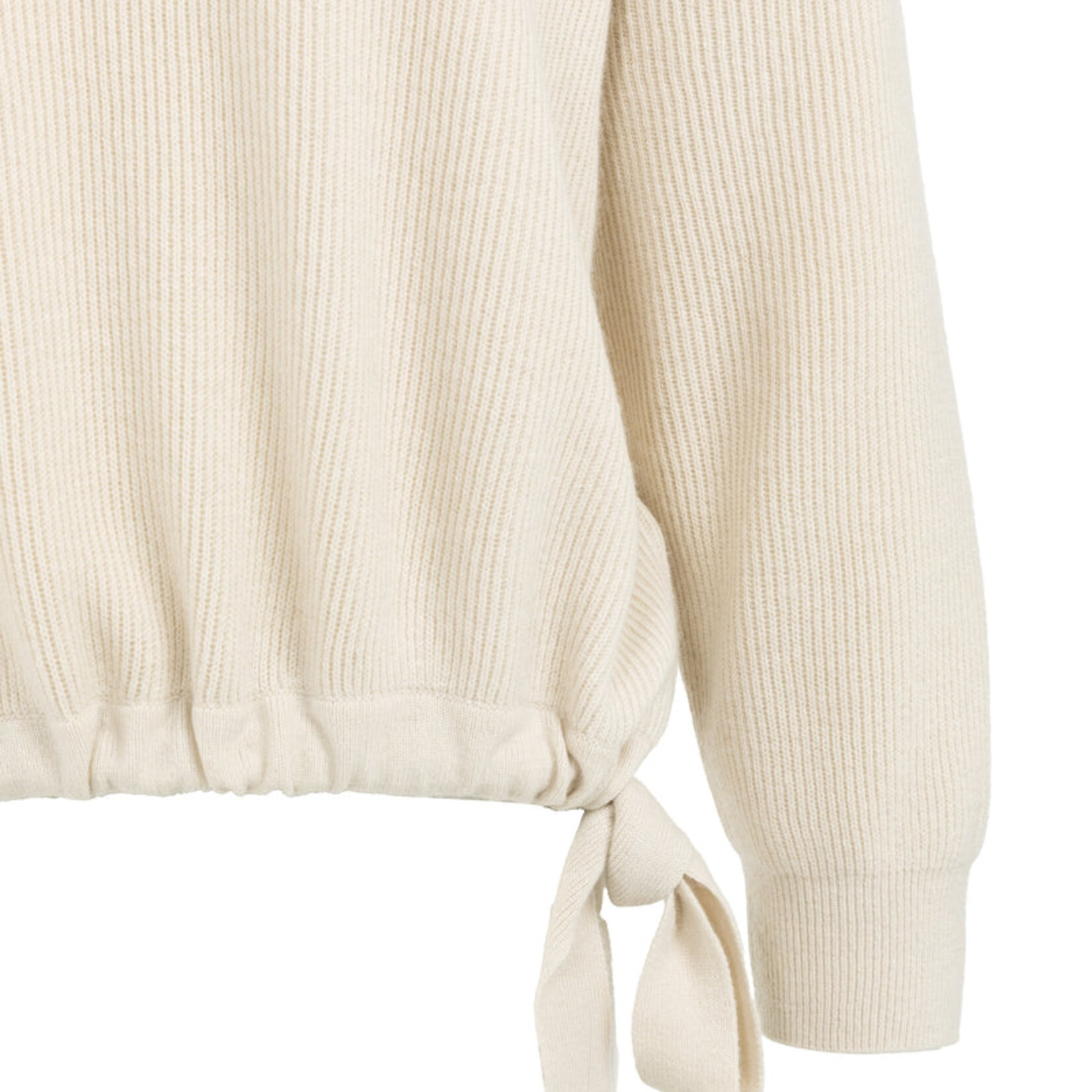 Yaya Pull tricoté avec cordons - Kit Beige Melange