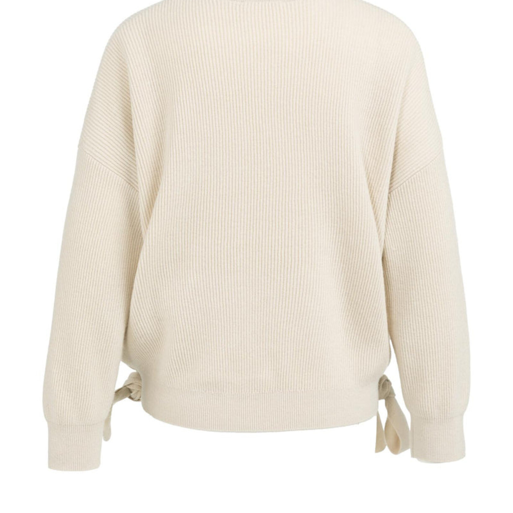 Yaya Pull tricoté avec cordons - Kit Beige Melange