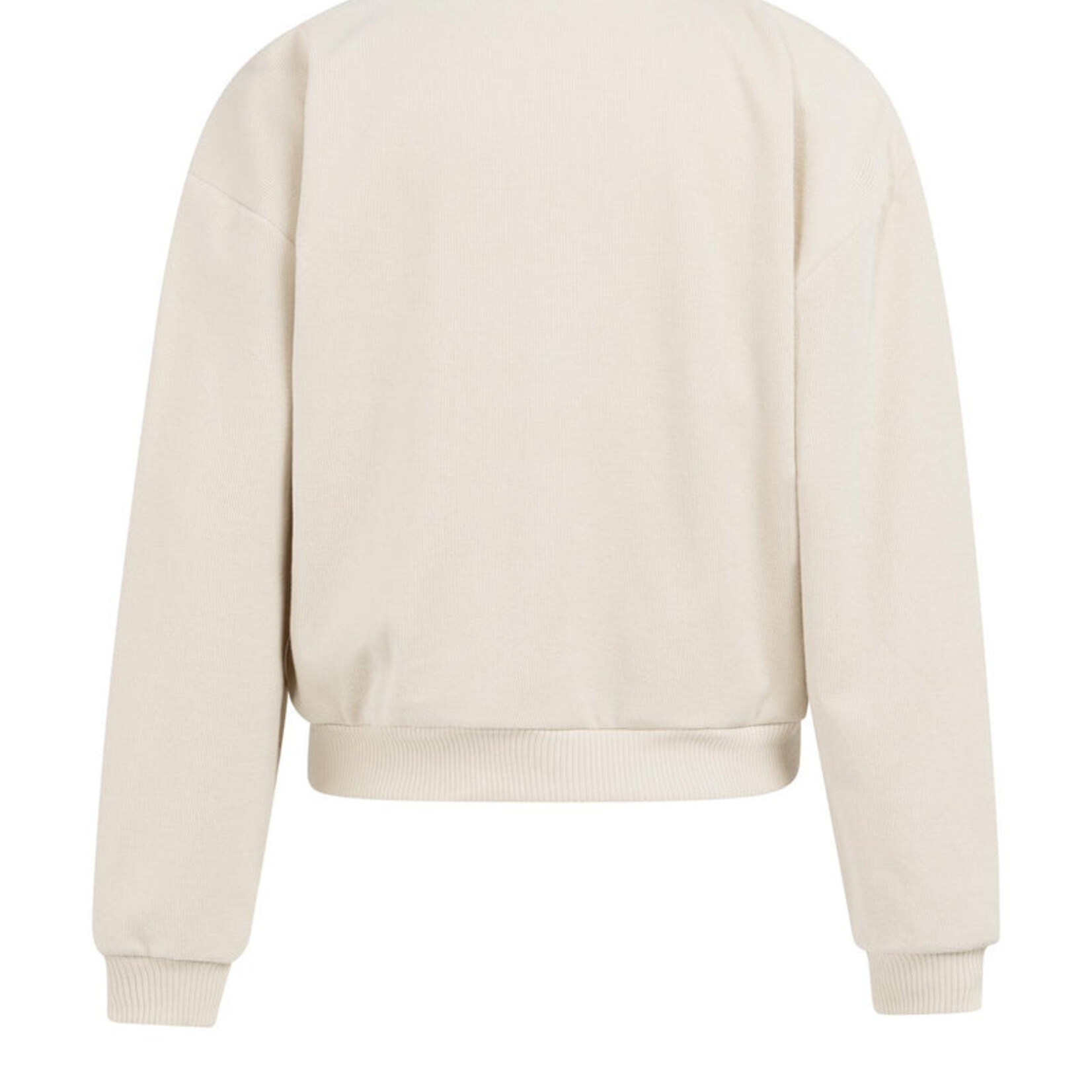 Yaya Sweatshirt double épaisseur avec demi zip - Kit Beige