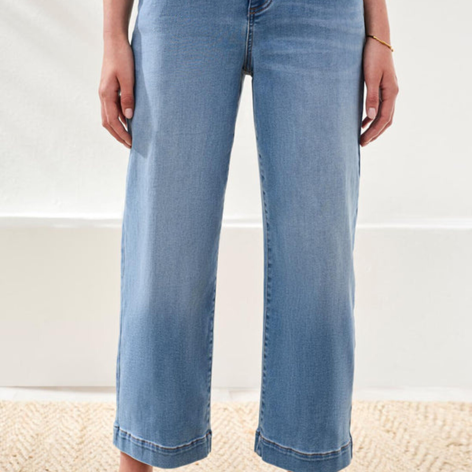 Jeans Audrey Ample à taille haute - Costal Blue