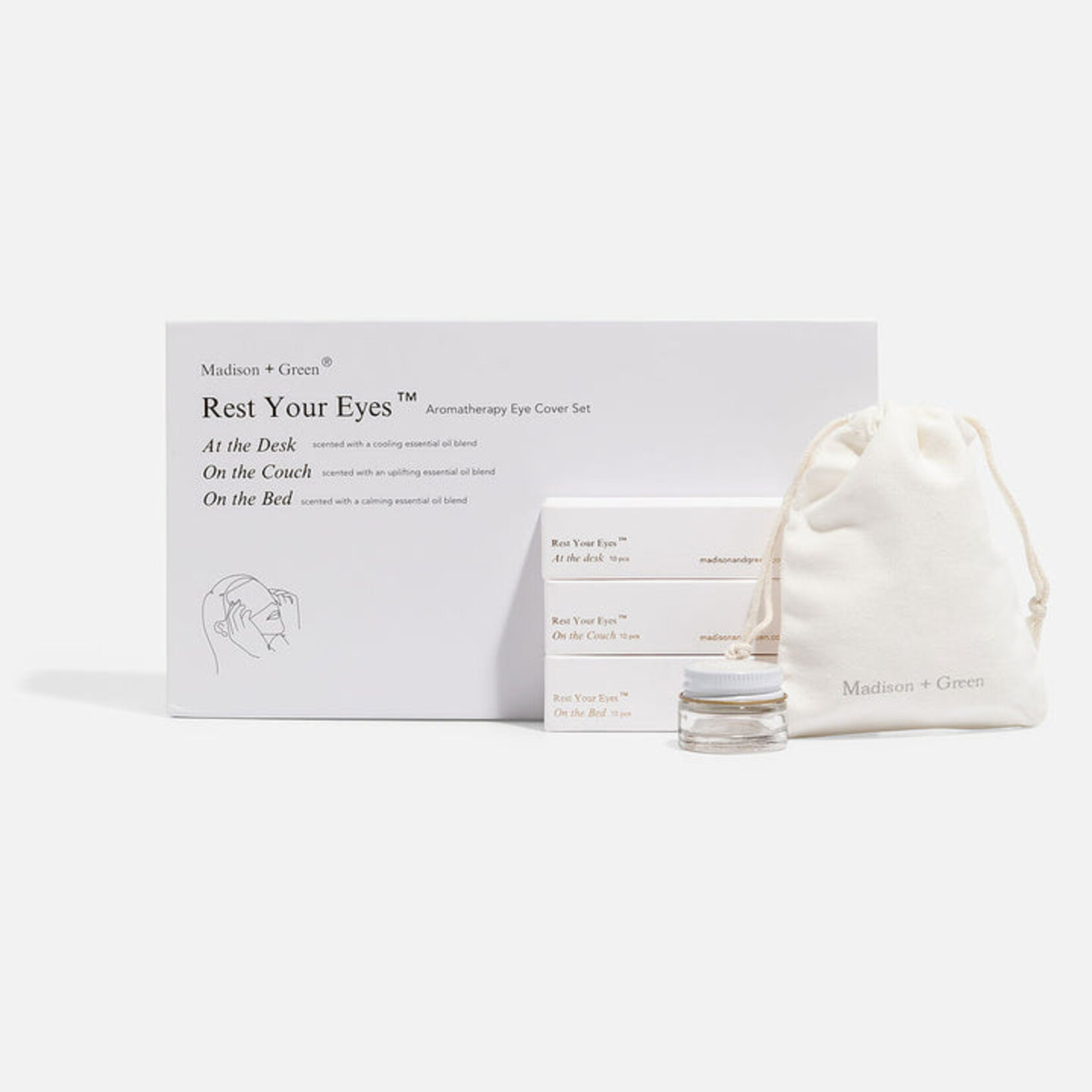 Madison+Green Reposez vos yeux™,coffret cadeau  lot de trois