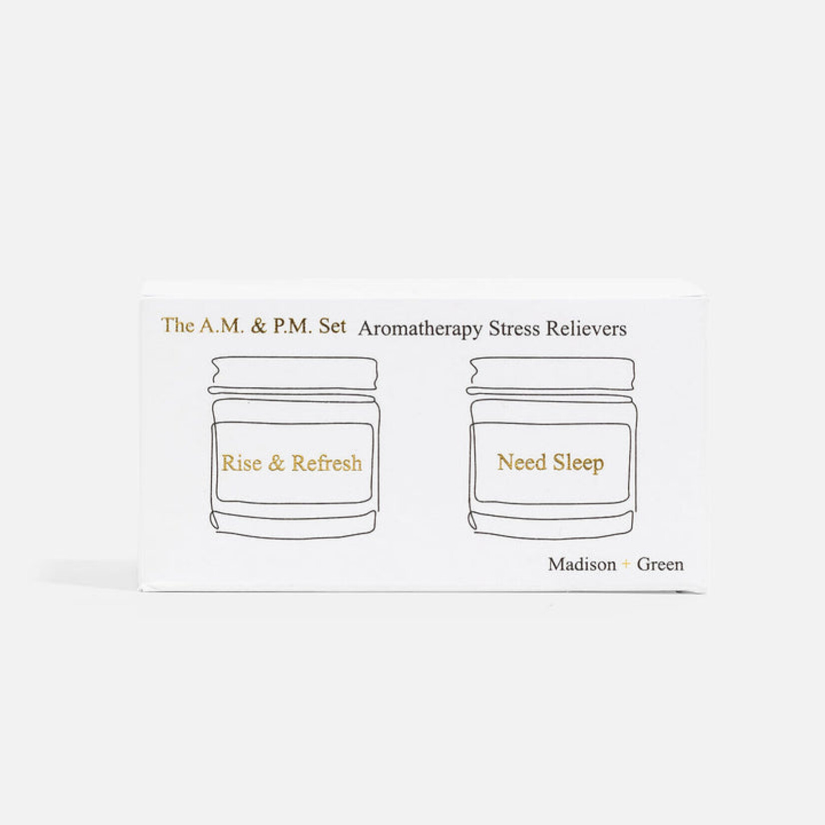 Madison+Green « A.M. & P.M. » Aromathérapie anti-stress - Lot de 2