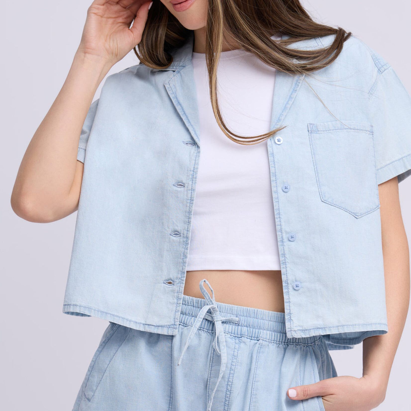 Chemise courte 2912  chambray - Celine