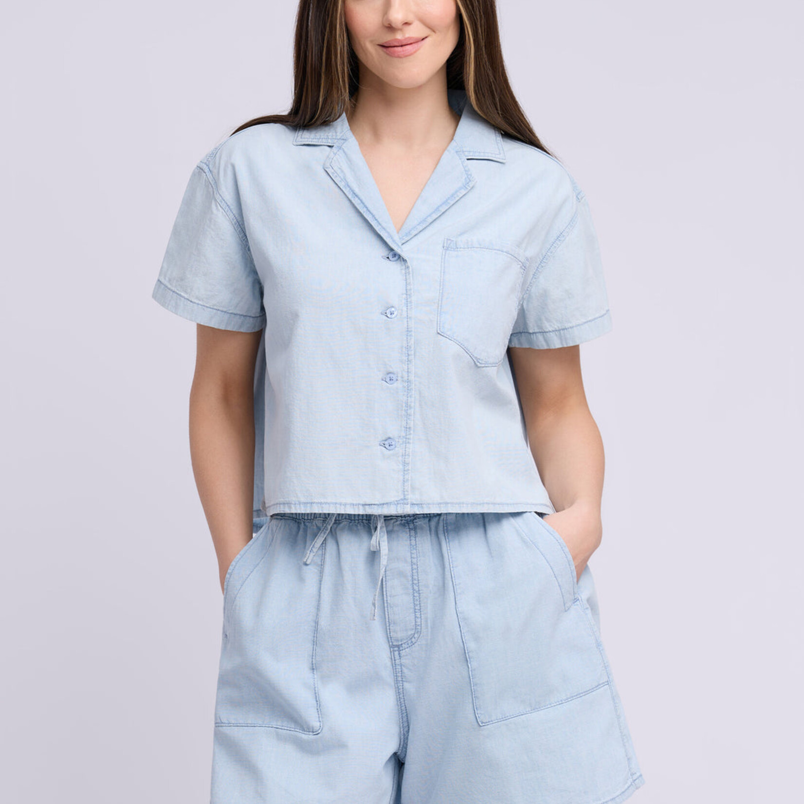 Chemise courte 2912  chambray - Celine