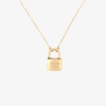 Pura Vida Collier avec breloque cadenas - Gold