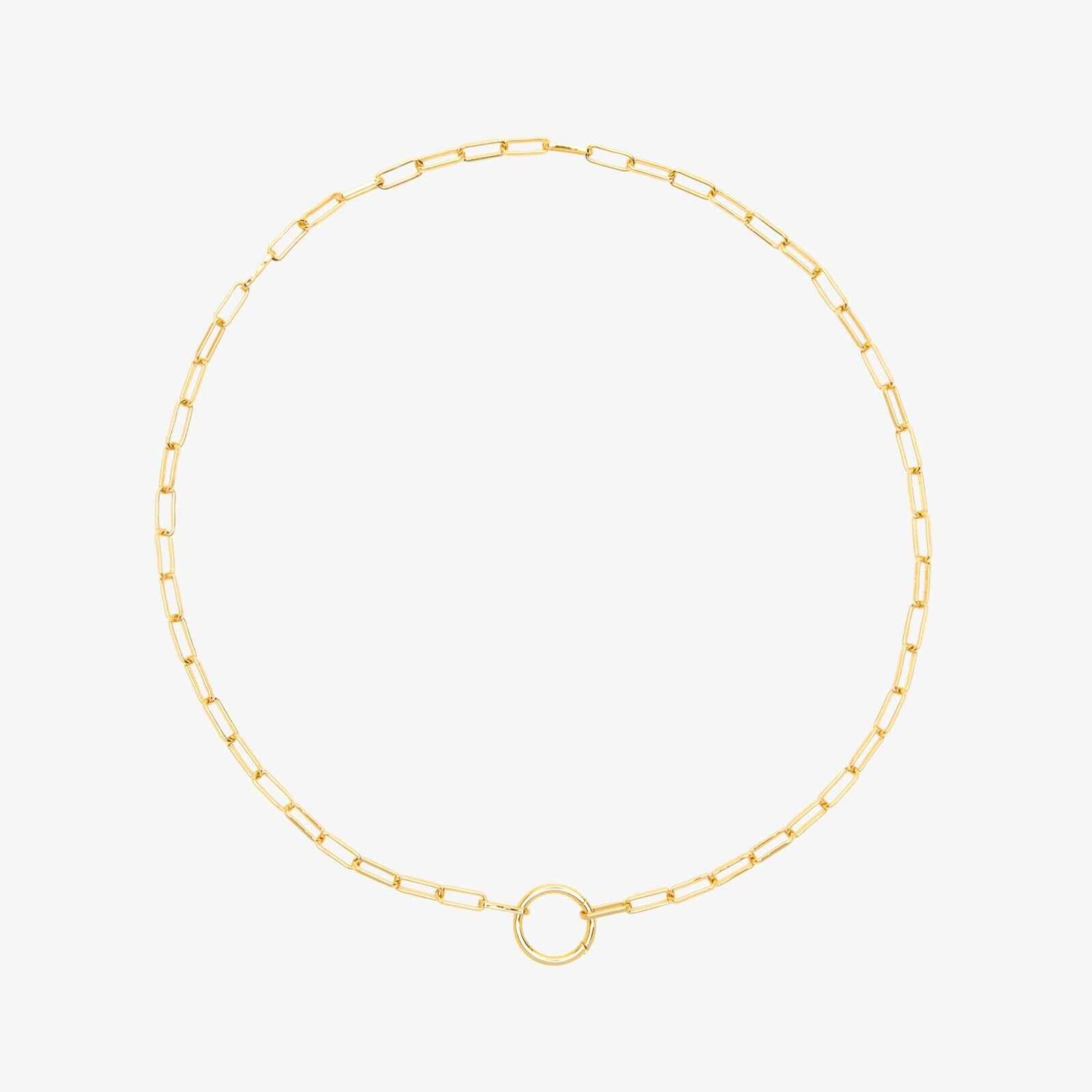 Pura Vida Collier ras-du-cou avec chaîne et breloque ronde - Gold