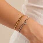 Pura Vida Bracelet extensible avec cadenas et clé Gold