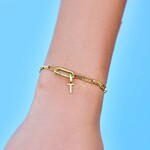 Pura Vida Bracelet à chaîne avec maille ovale - Gold