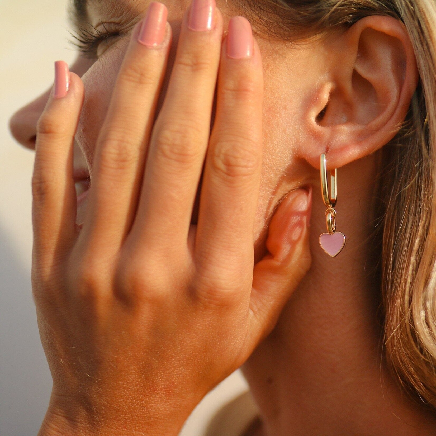 Pura Vida Breloque coeur rose - Gold