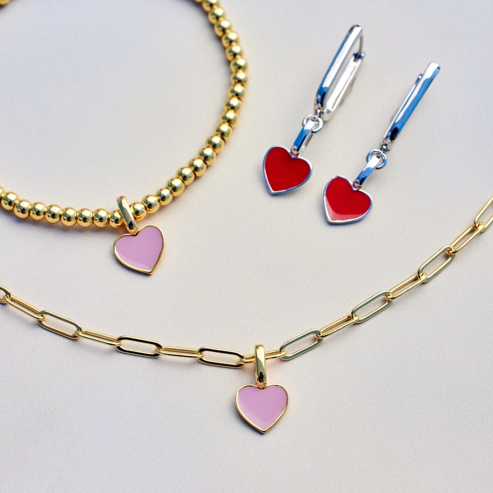 Pura Vida Breloque coeur rose - Gold