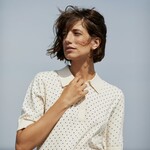 Part Two Top Anetti - Dark Navy Dot