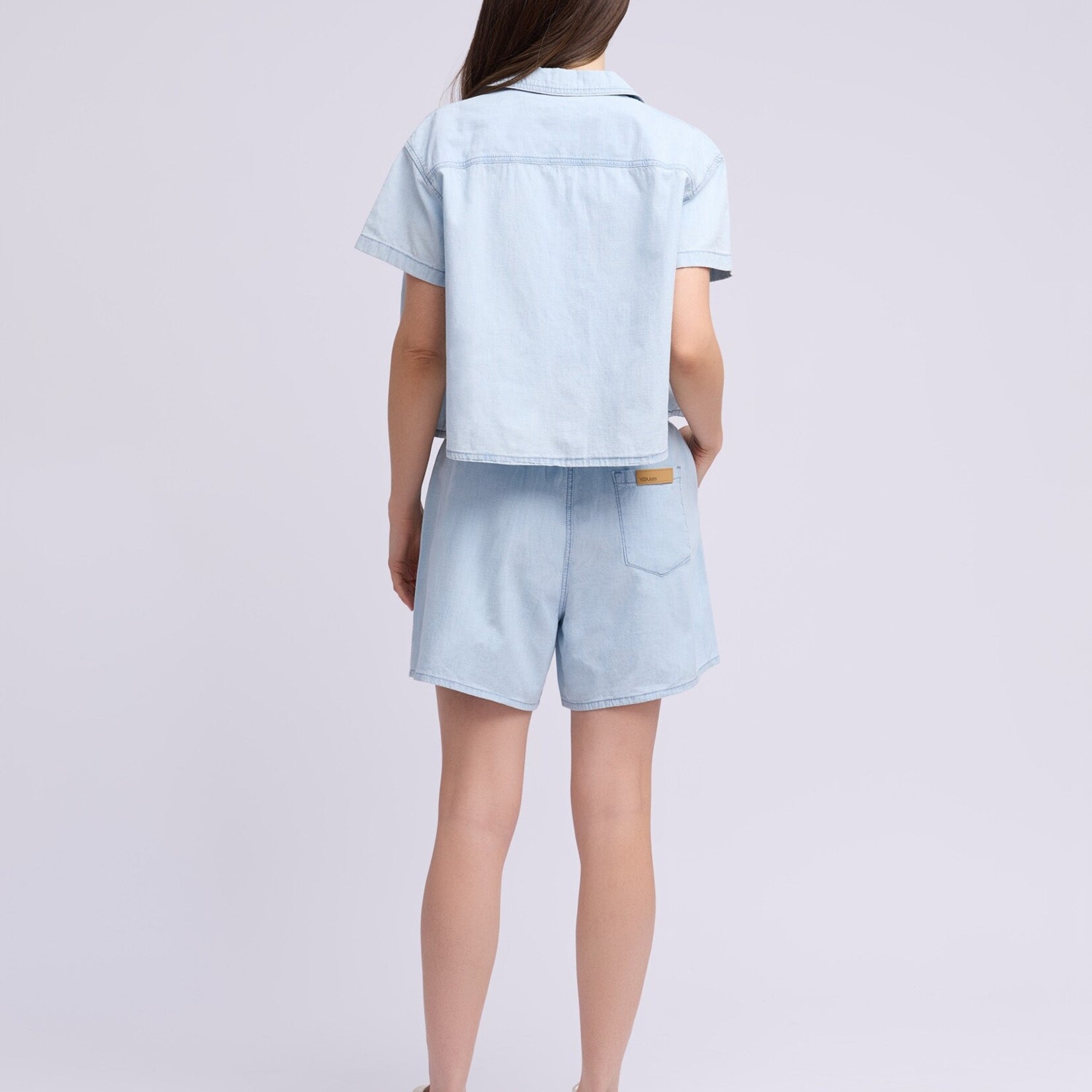 Short 2910  chambray taille haute - Lucille