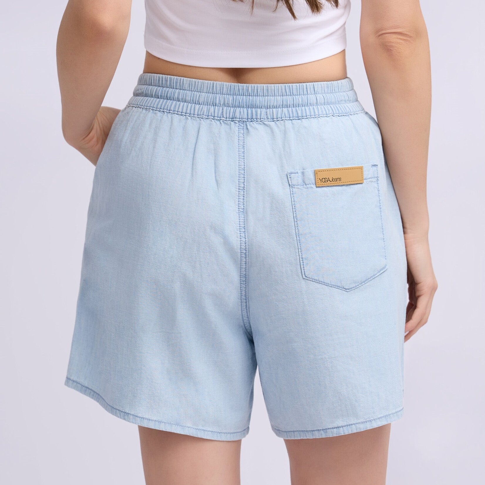 Short 2910  chambray taille haute - Lucille