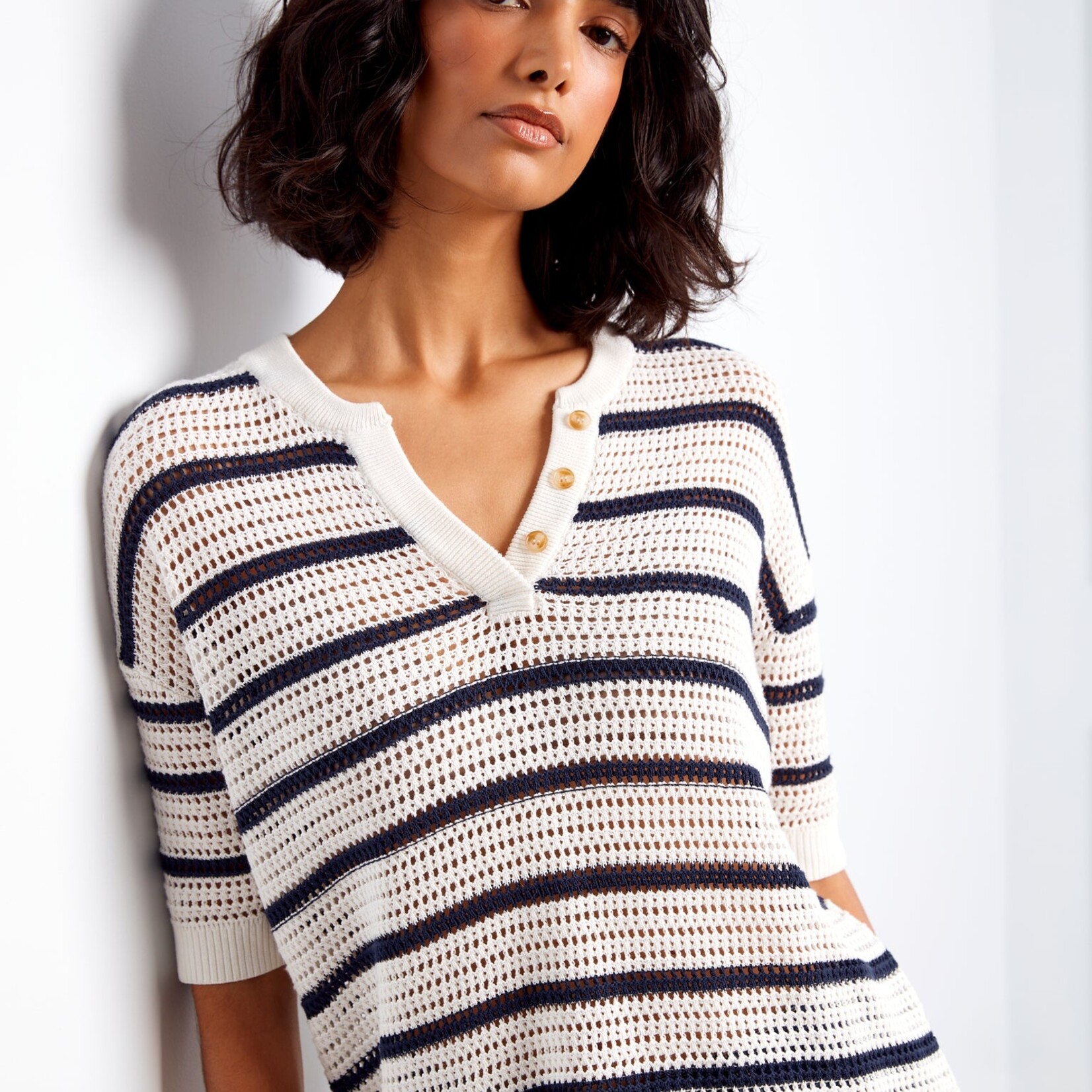 Charlie B Pull C2973 crocheté - Rayures