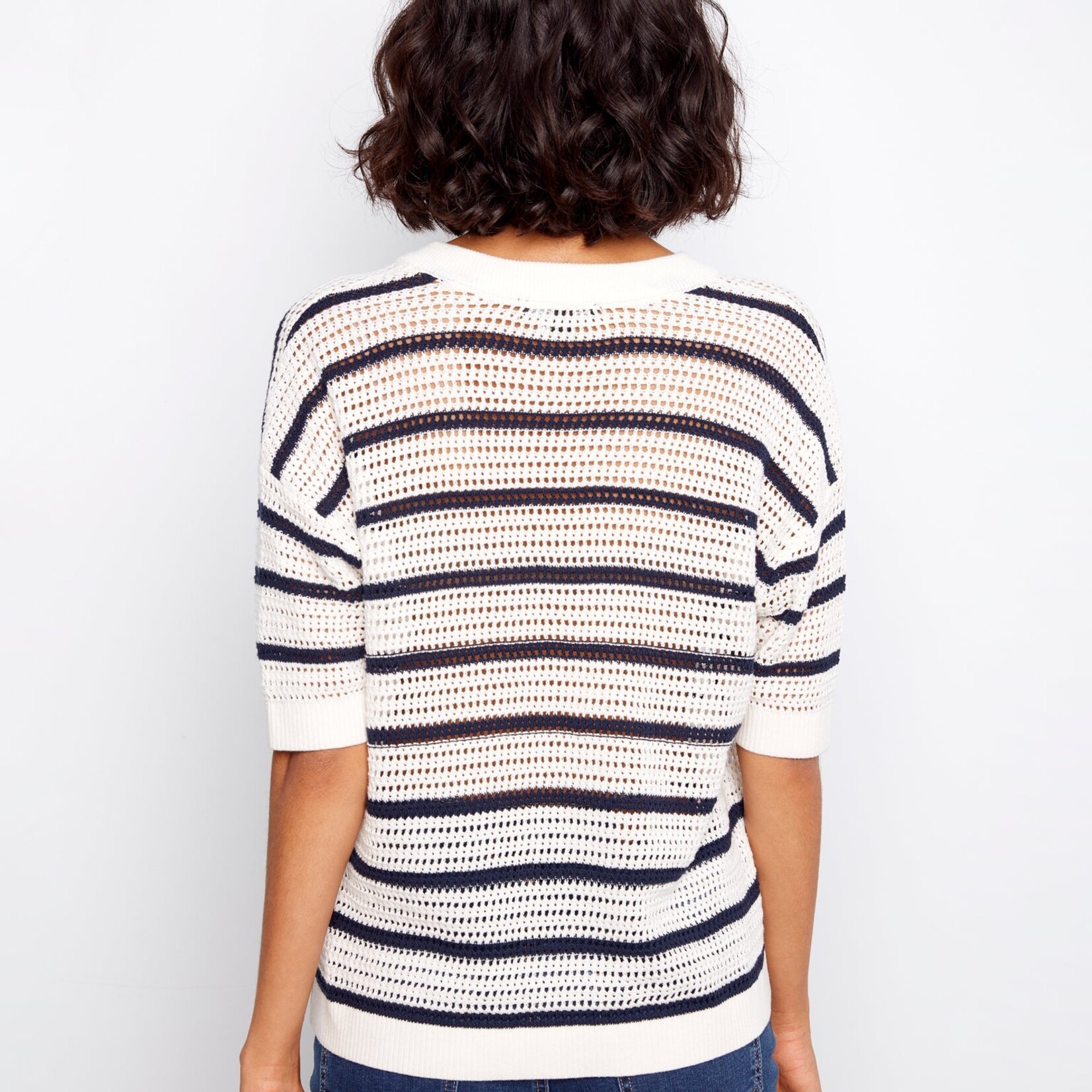 Charlie B Pull C2973 crocheté - Rayures