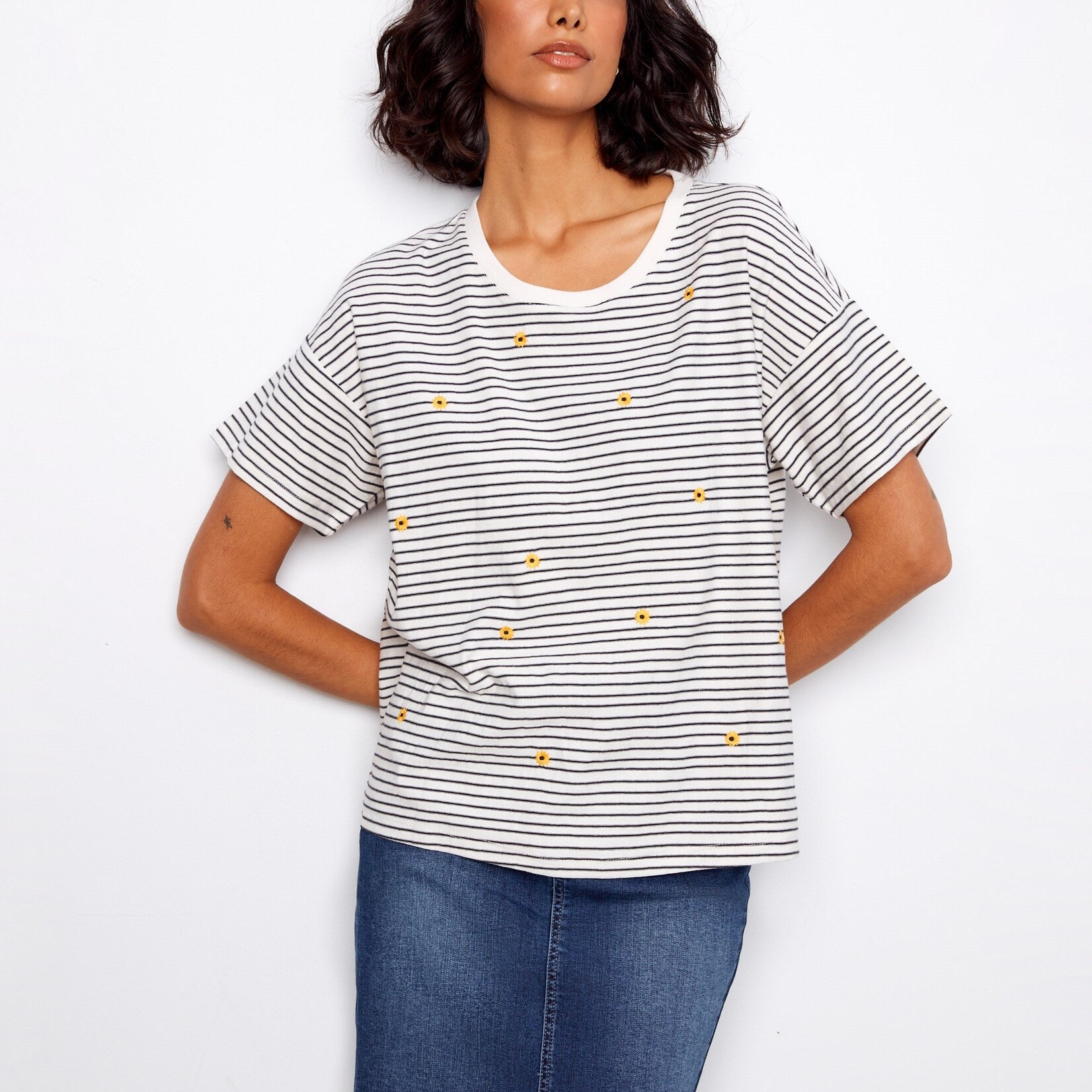 Charlie B T-Shirt C1387 tournesol -  Marine