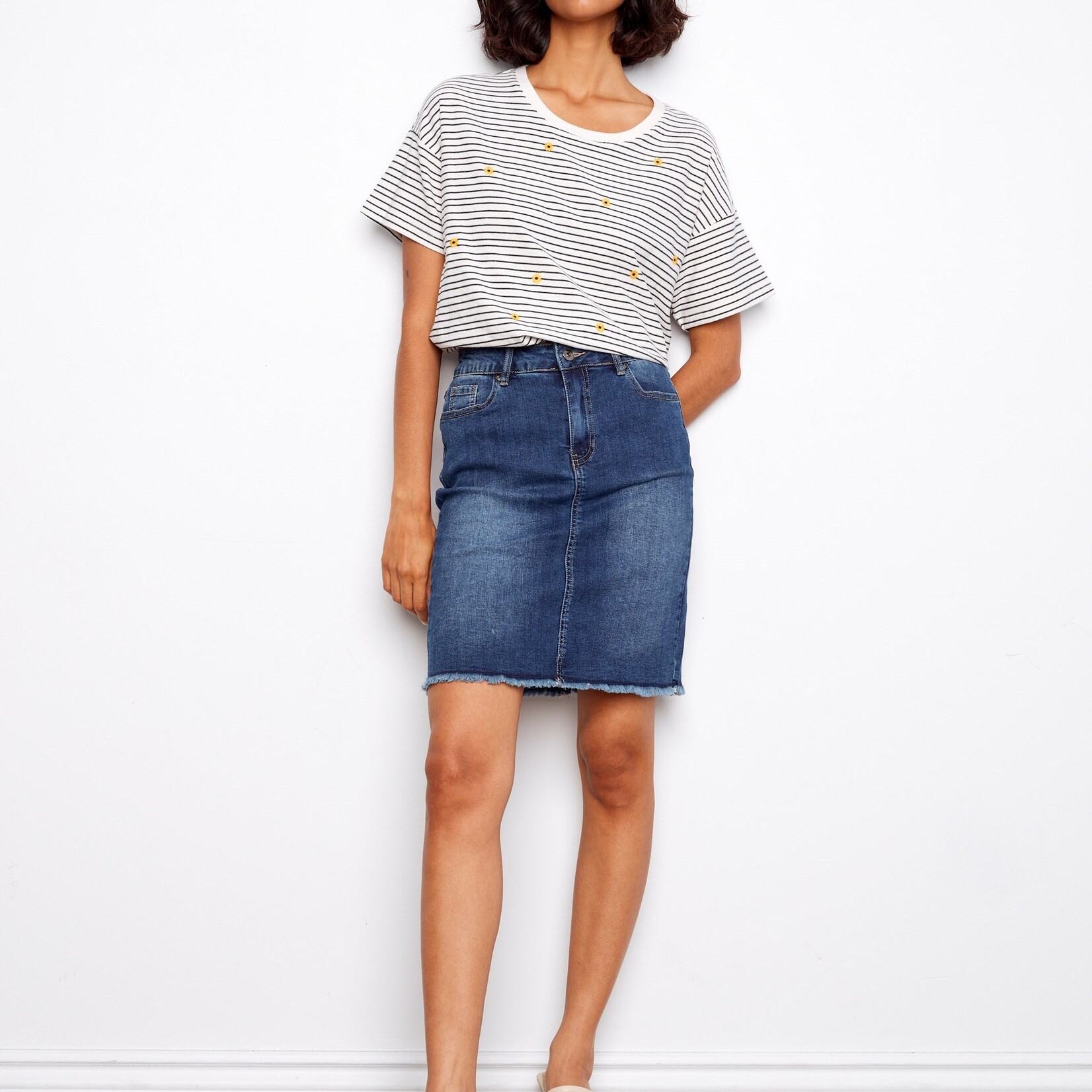 Charlie B T-Shirt C1387 tournesol -  Marine