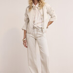 Tramontana Pantalon en Lurex avec cordon à la taille  - Light Pebble