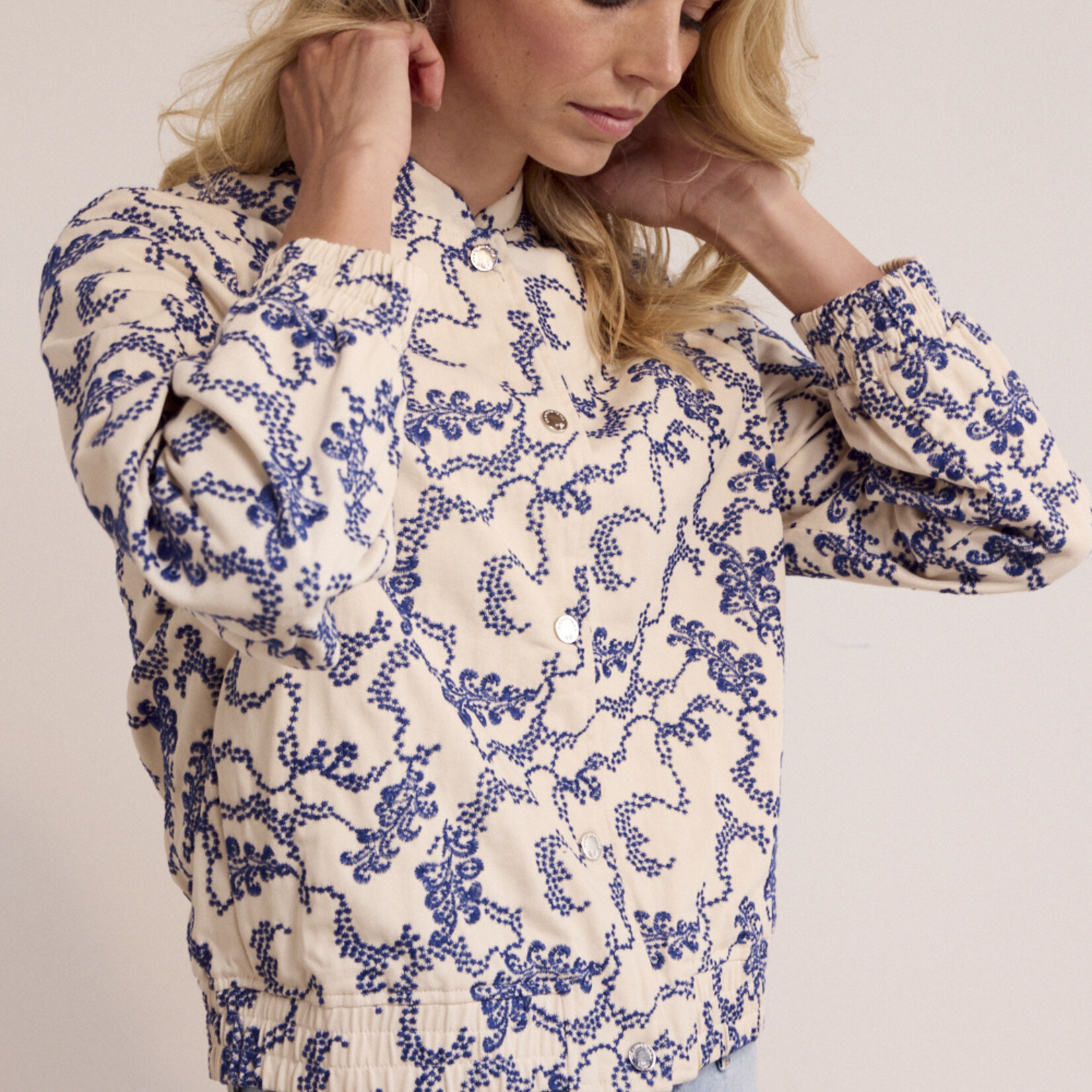 Tramontana Blouson C0519801 bomber brodé - Stone