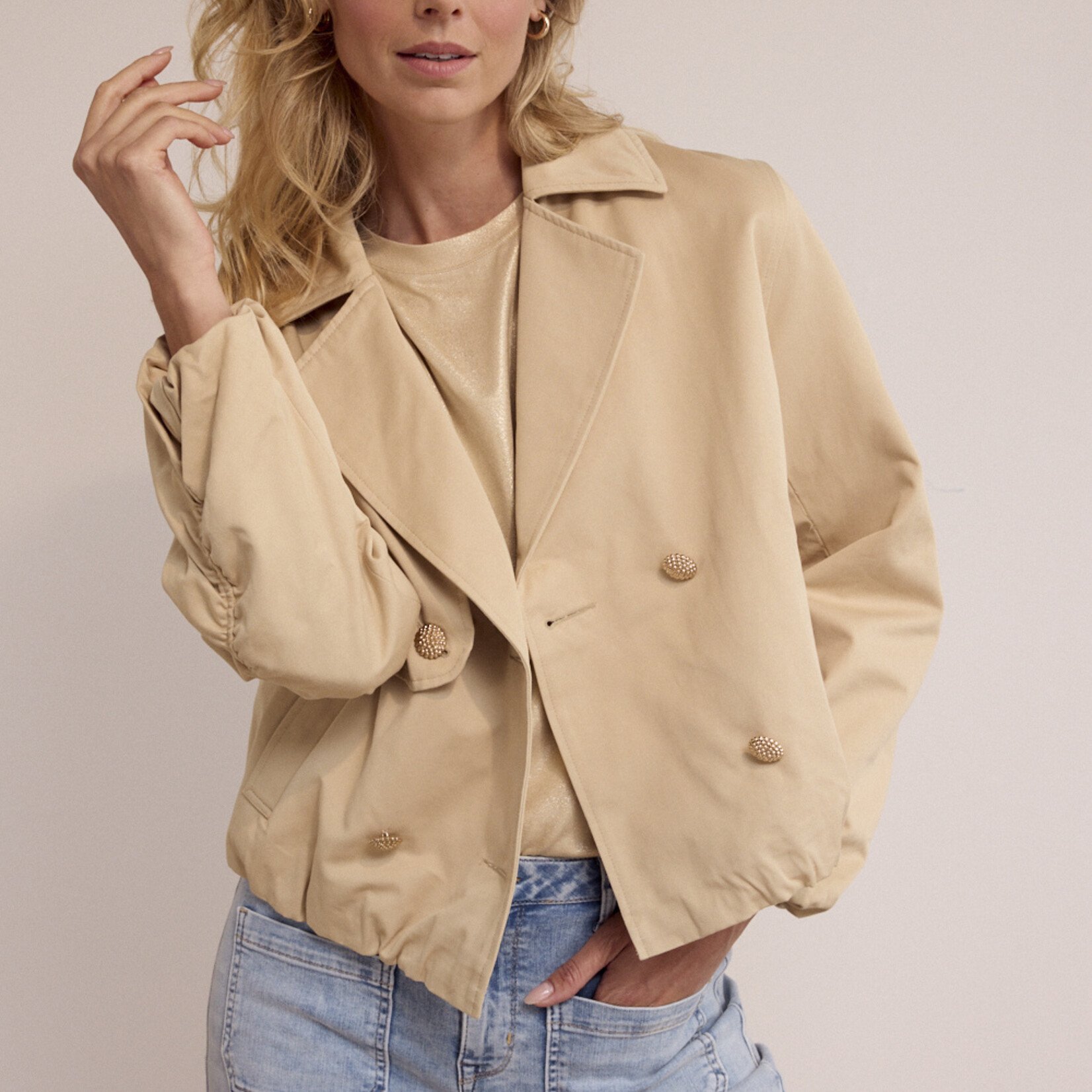 Tramontana Manteau Trench C0319802 court - Pebble