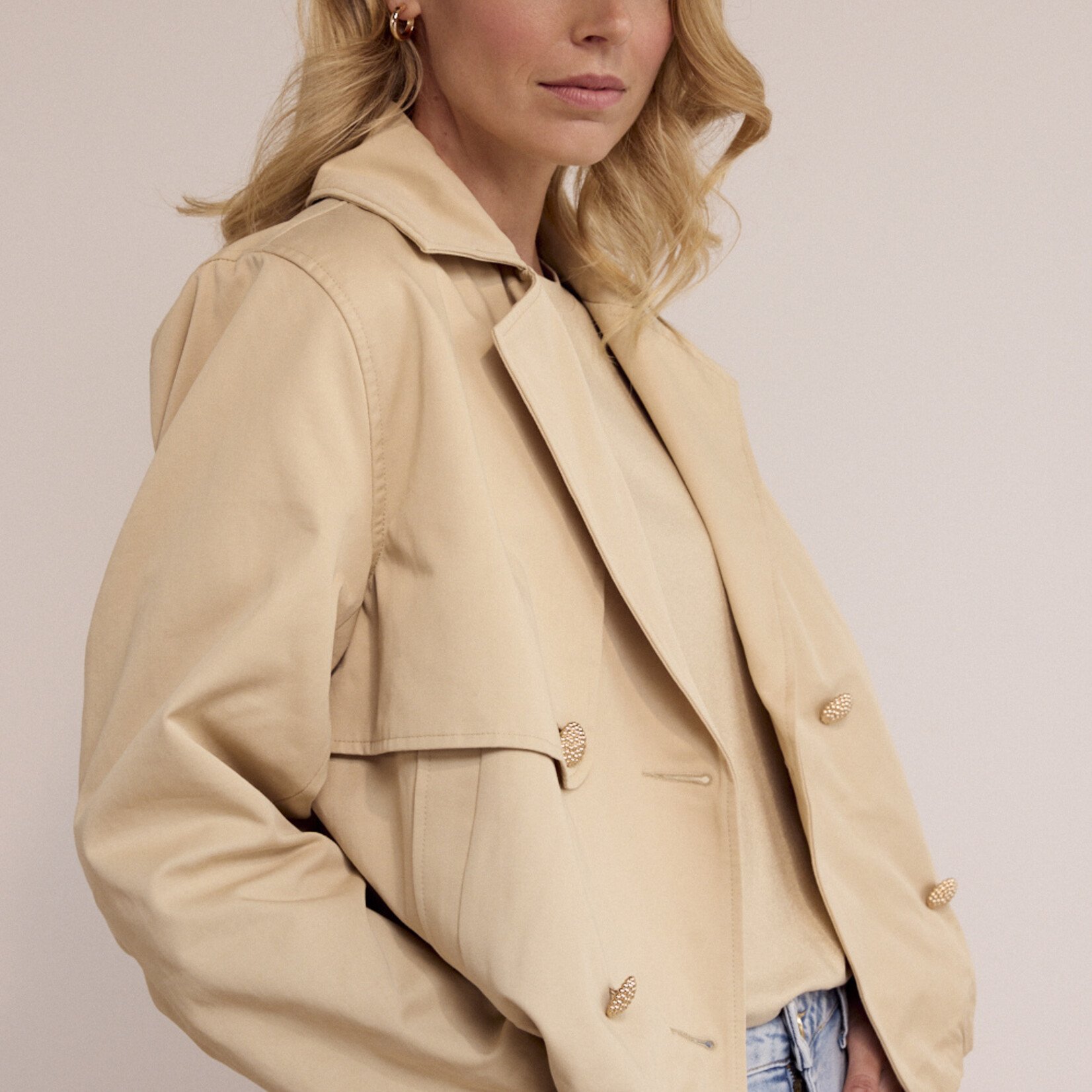 Tramontana Manteau Trench C0319802 court - Pebble