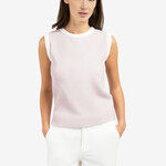 Yaya Pull 01-000565 sans manches en maille côtelée - Gray Lilac