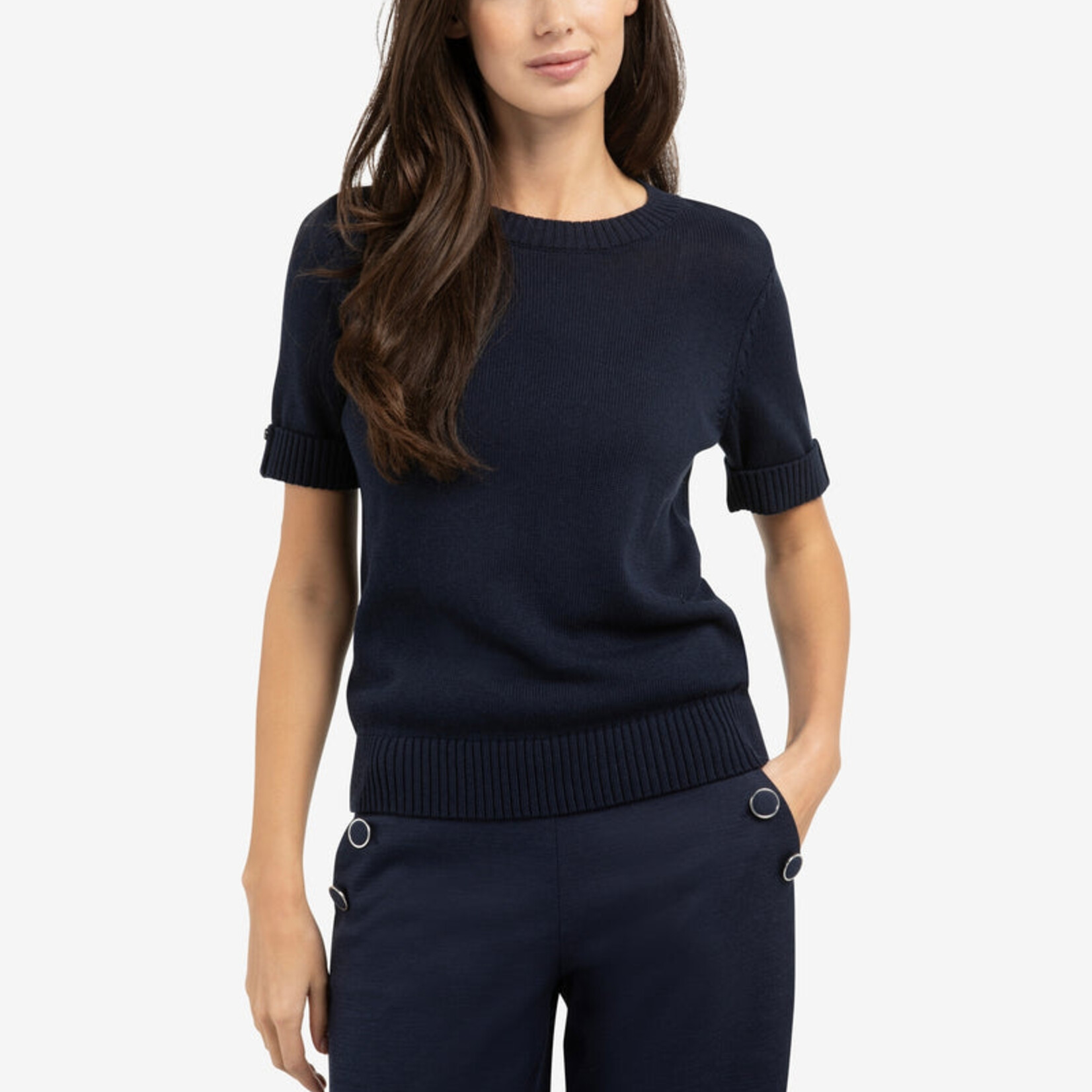 Yaya Pull 01-000574 en tricot - Navy Blazer