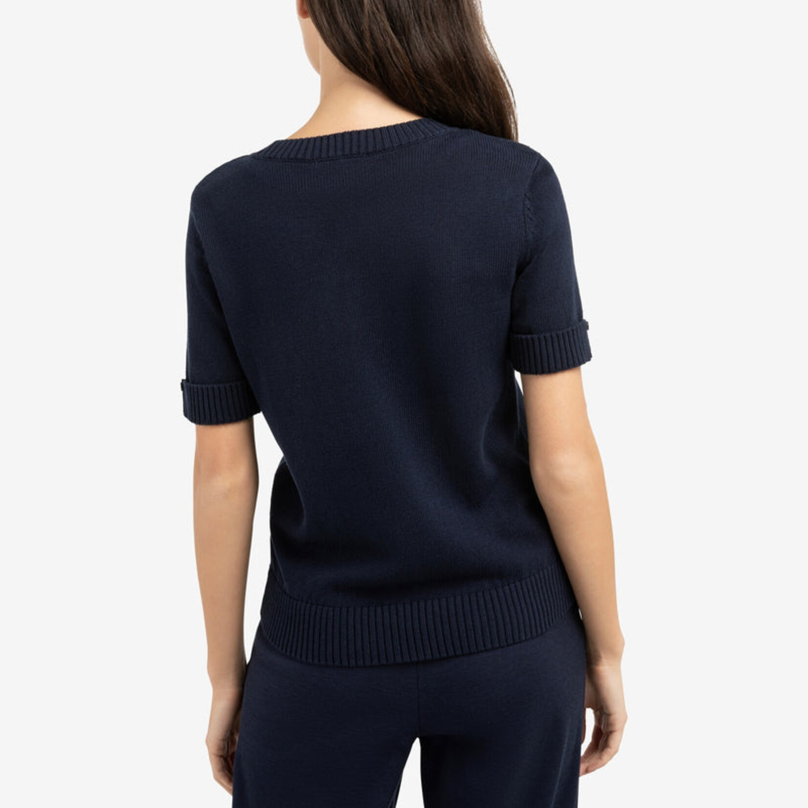 Yaya Pull 01-000574 en tricot - Navy Blazer