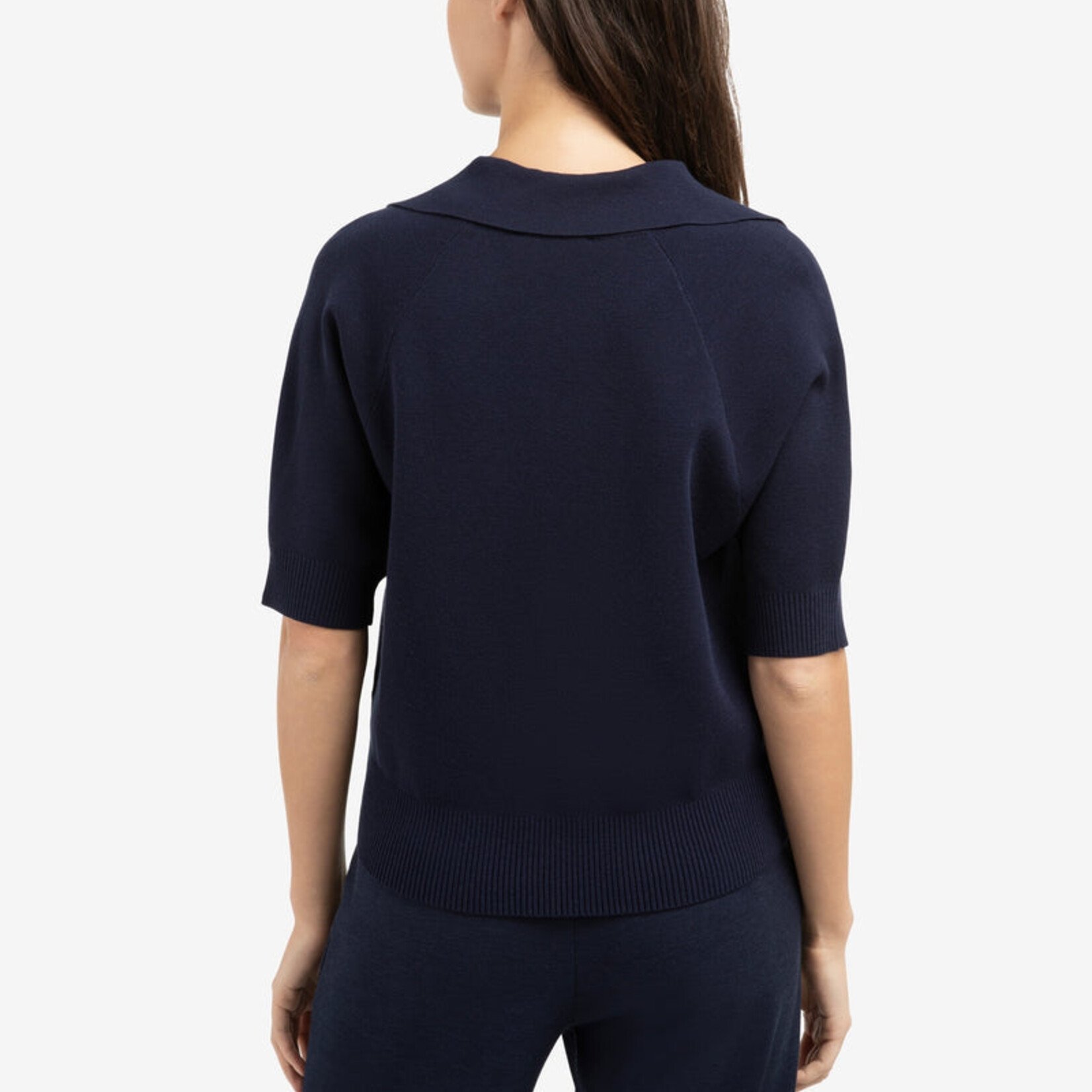 Yaya Pull 01-000569 à manches courtes avec col - Blazer