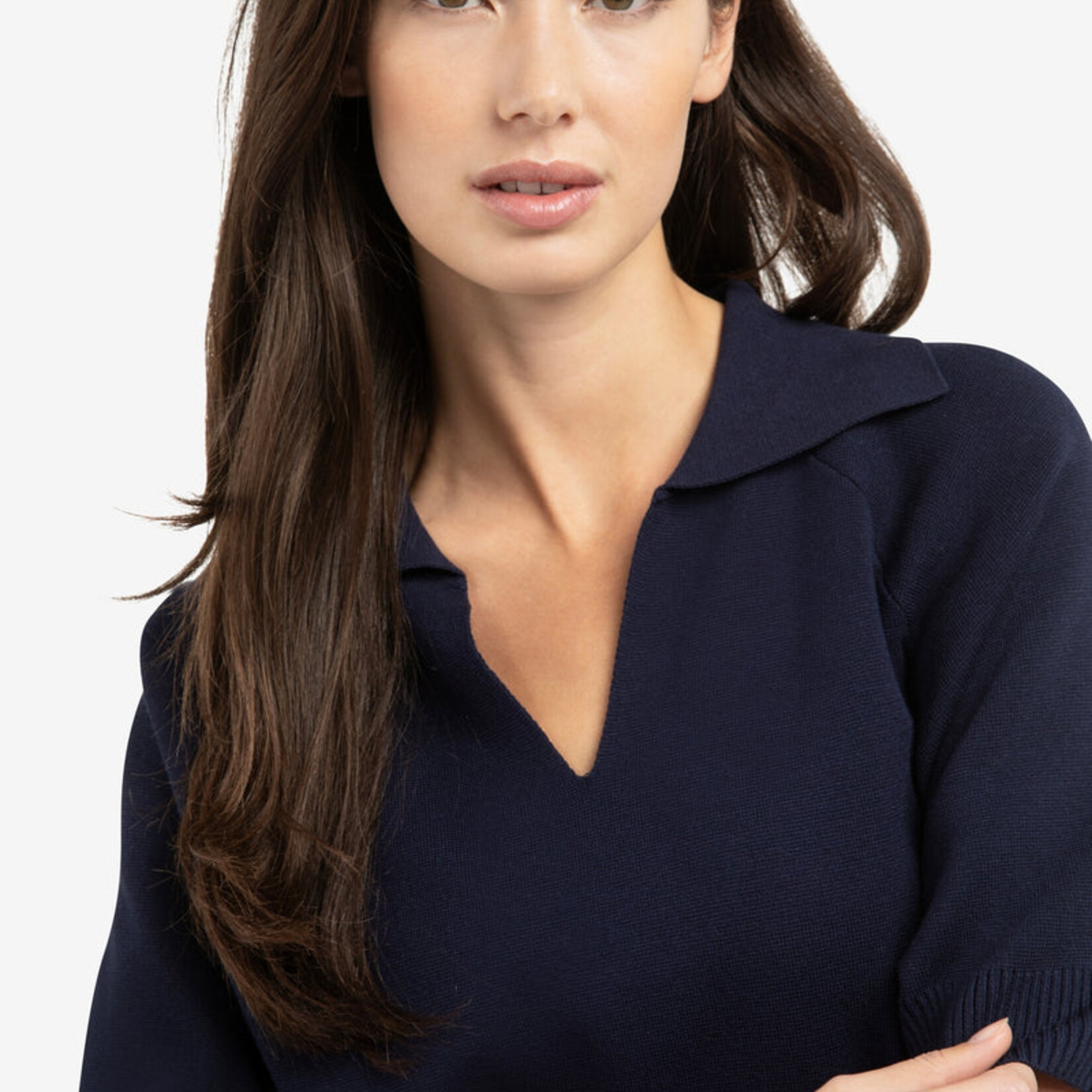 Yaya Pull Sunny 01-000569 à manches courtes avec col - Blazer