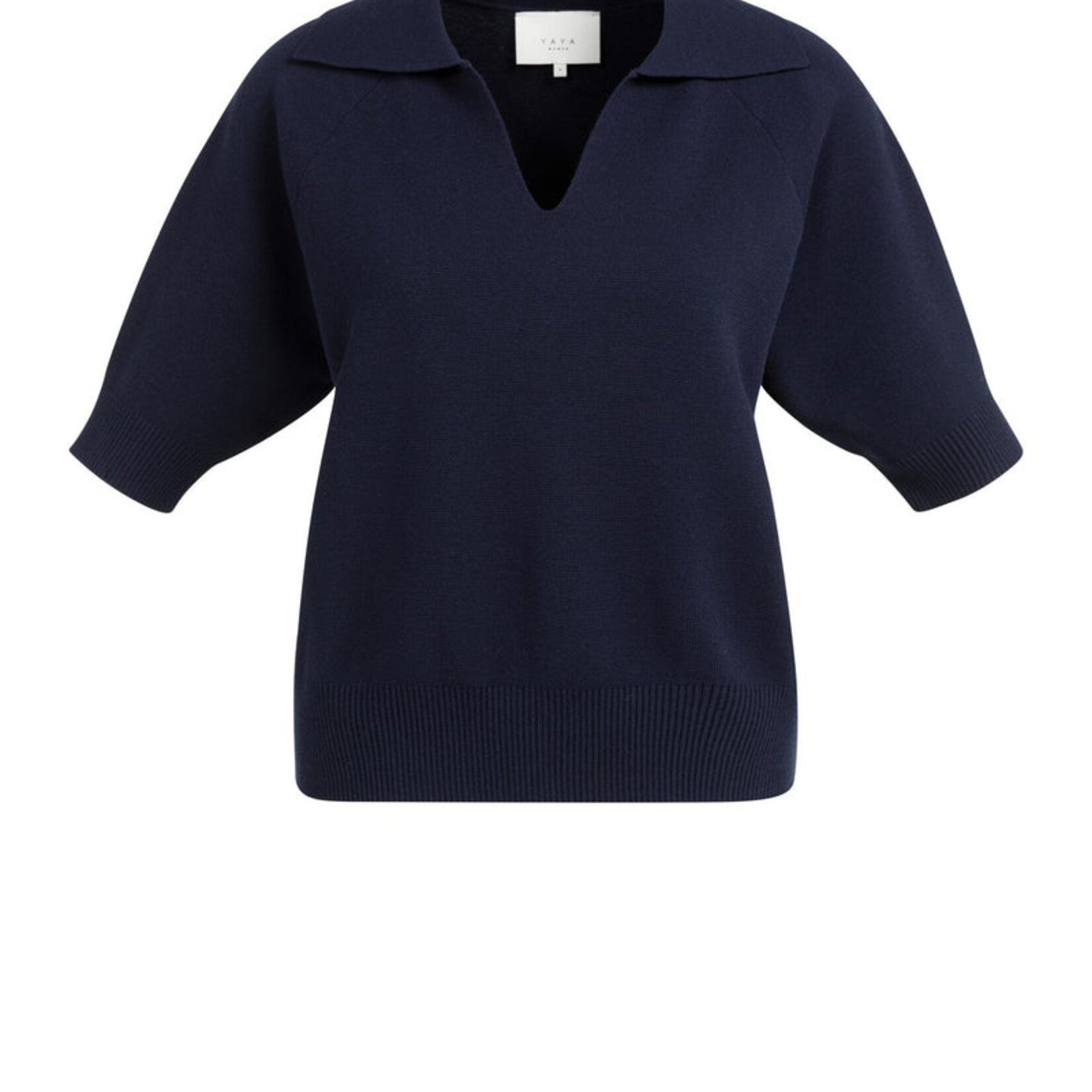 Yaya Pull Sunny 01-000569 à manches courtes avec col - Blazer