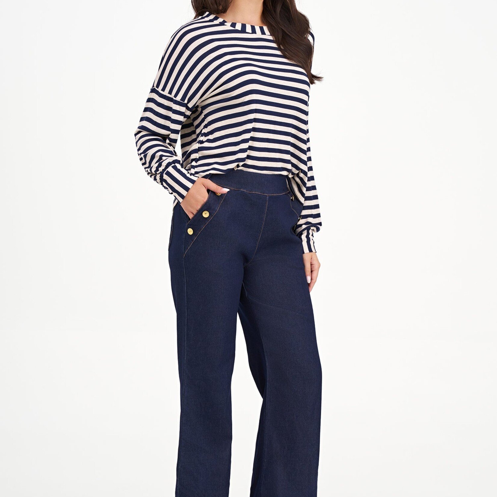 Top 10-9457Y - Rayé marine