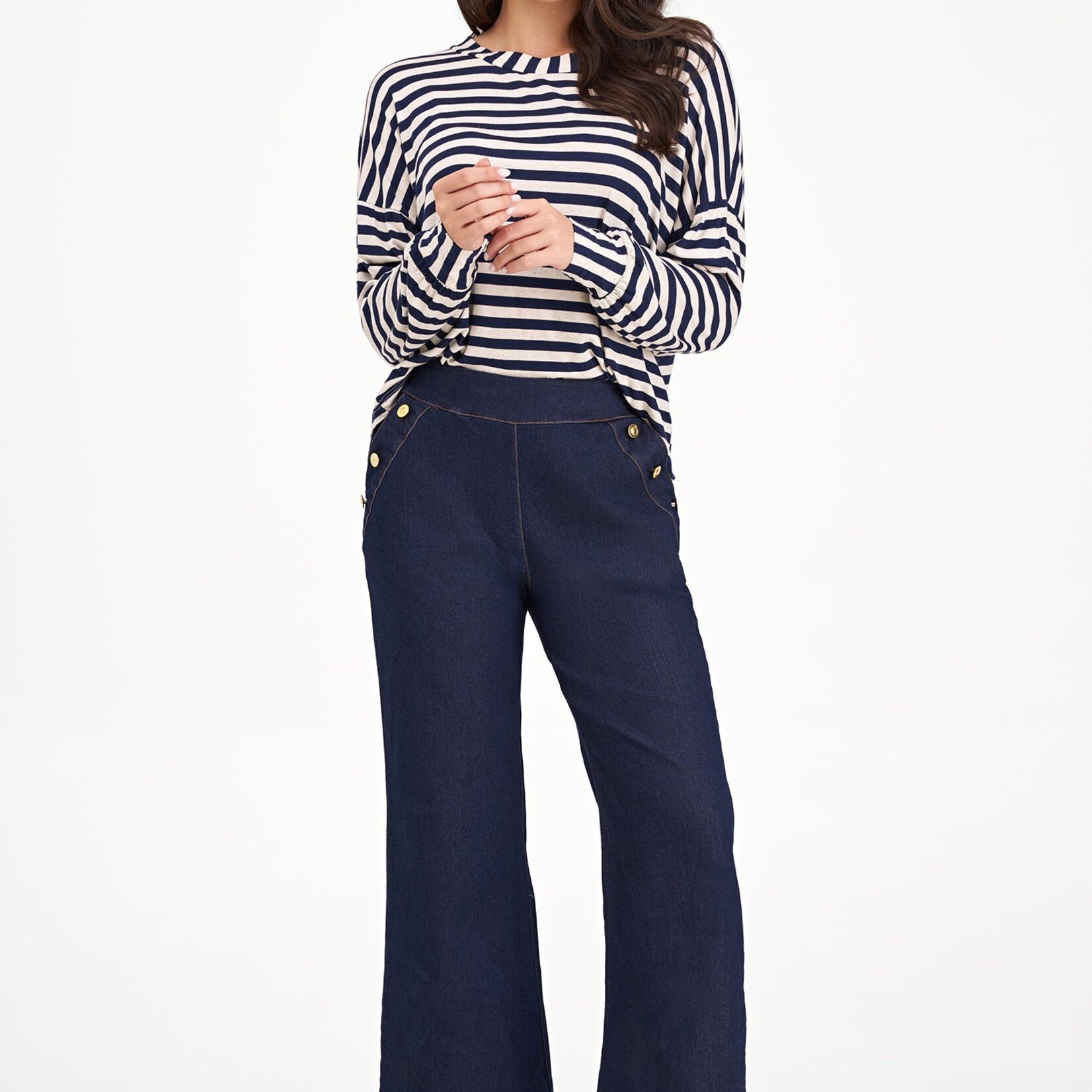 Top 10-9457Y - Rayé marine