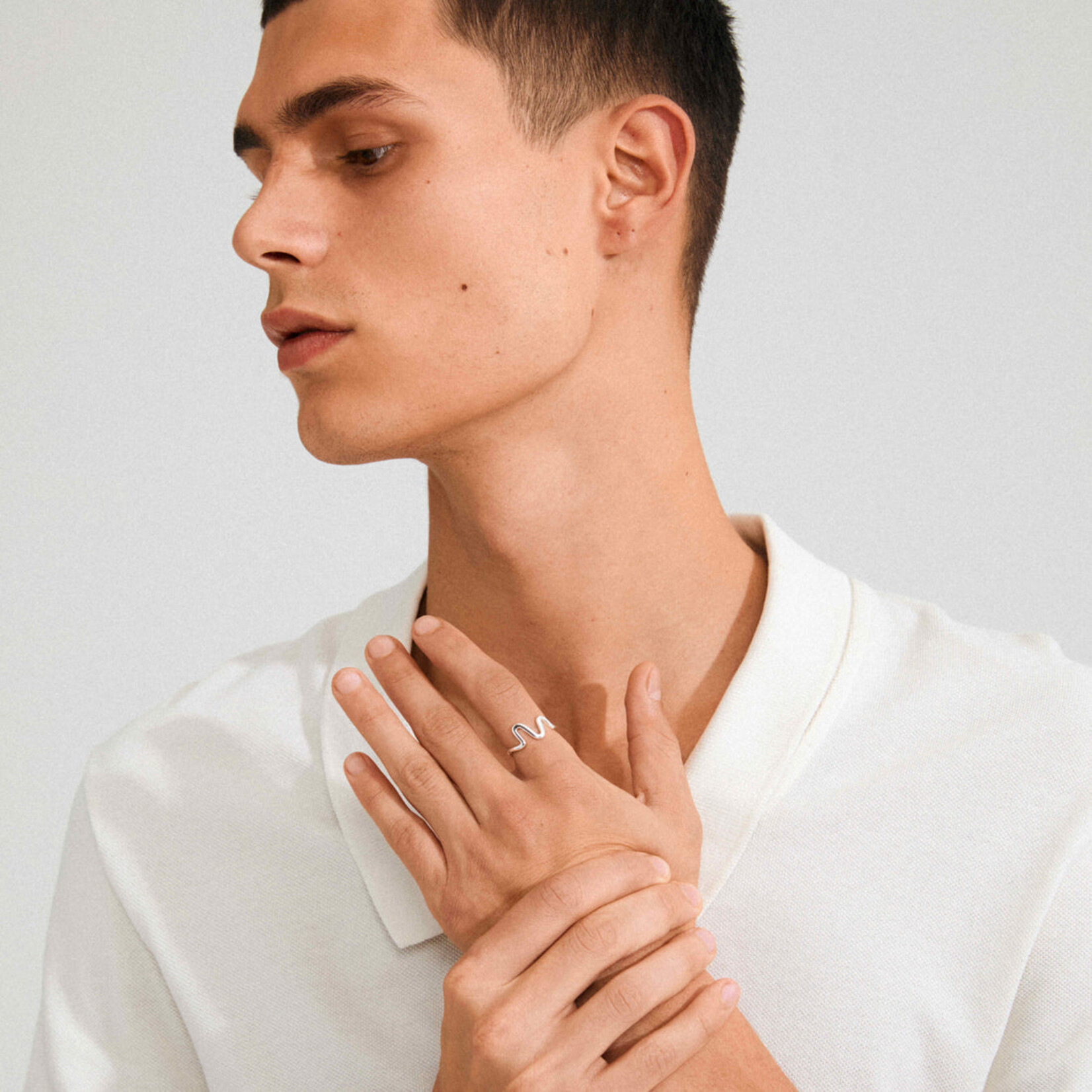 Pilgrim Lulu bague wavy Recyclé - Silver plated